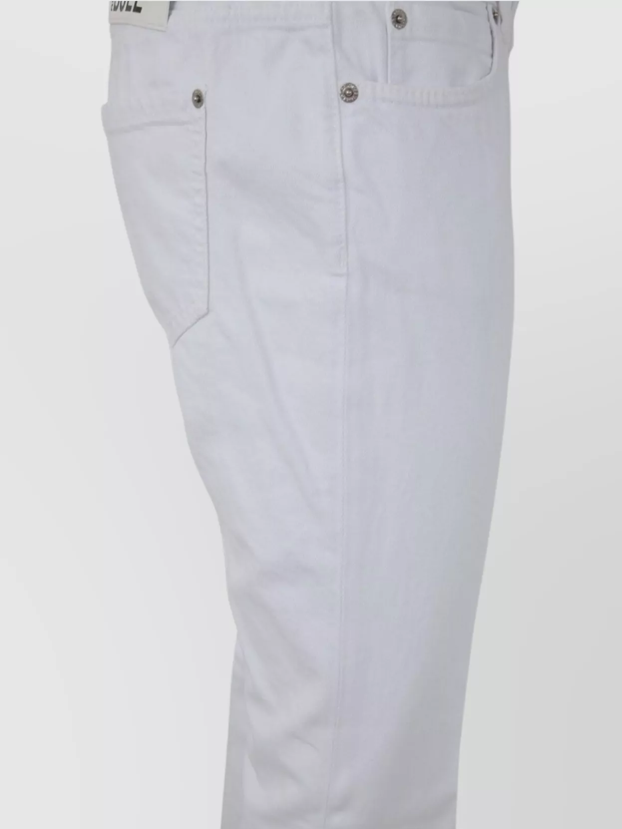 Dsquared2 Flare Jean With Belt Loops And Rivets In White