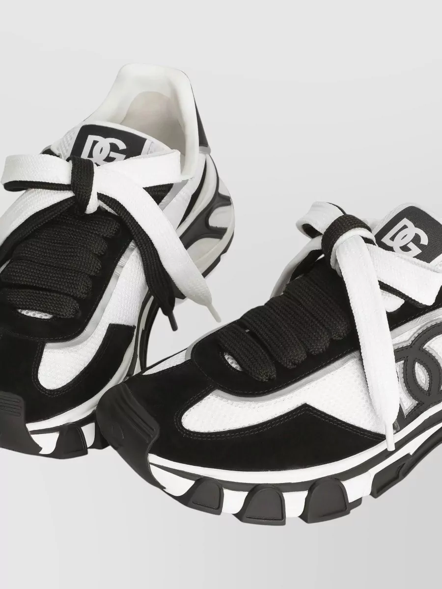 Dolce&Gabbana Leather And Mesh Low-Top Sneakers
