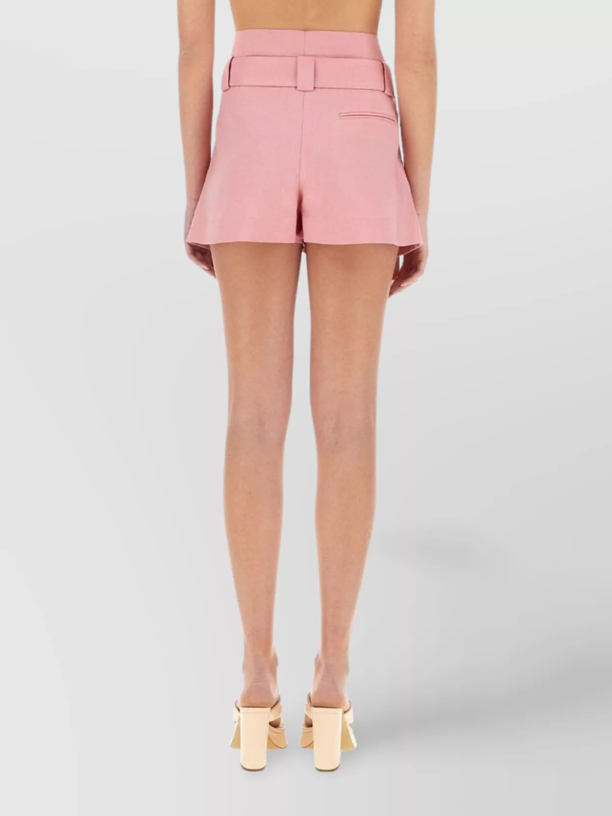 Msgm High Waist Shorts Belt Loops