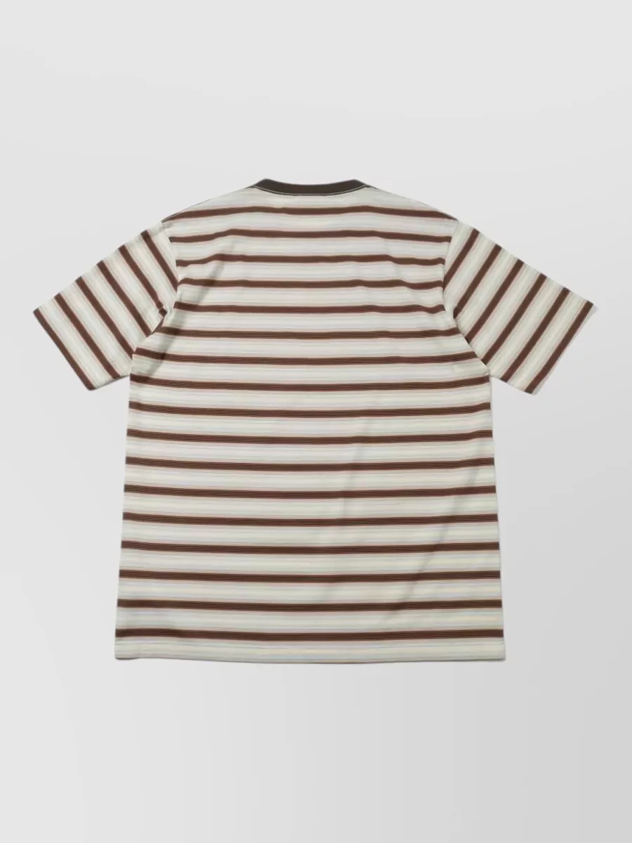 Auralee Striped Cotton Short-Sleeve T-Shirt
