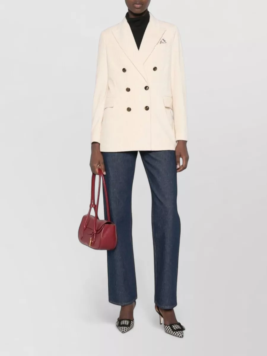 Circolo 1901 Cotton Corduroy Double-Breasted Jacket