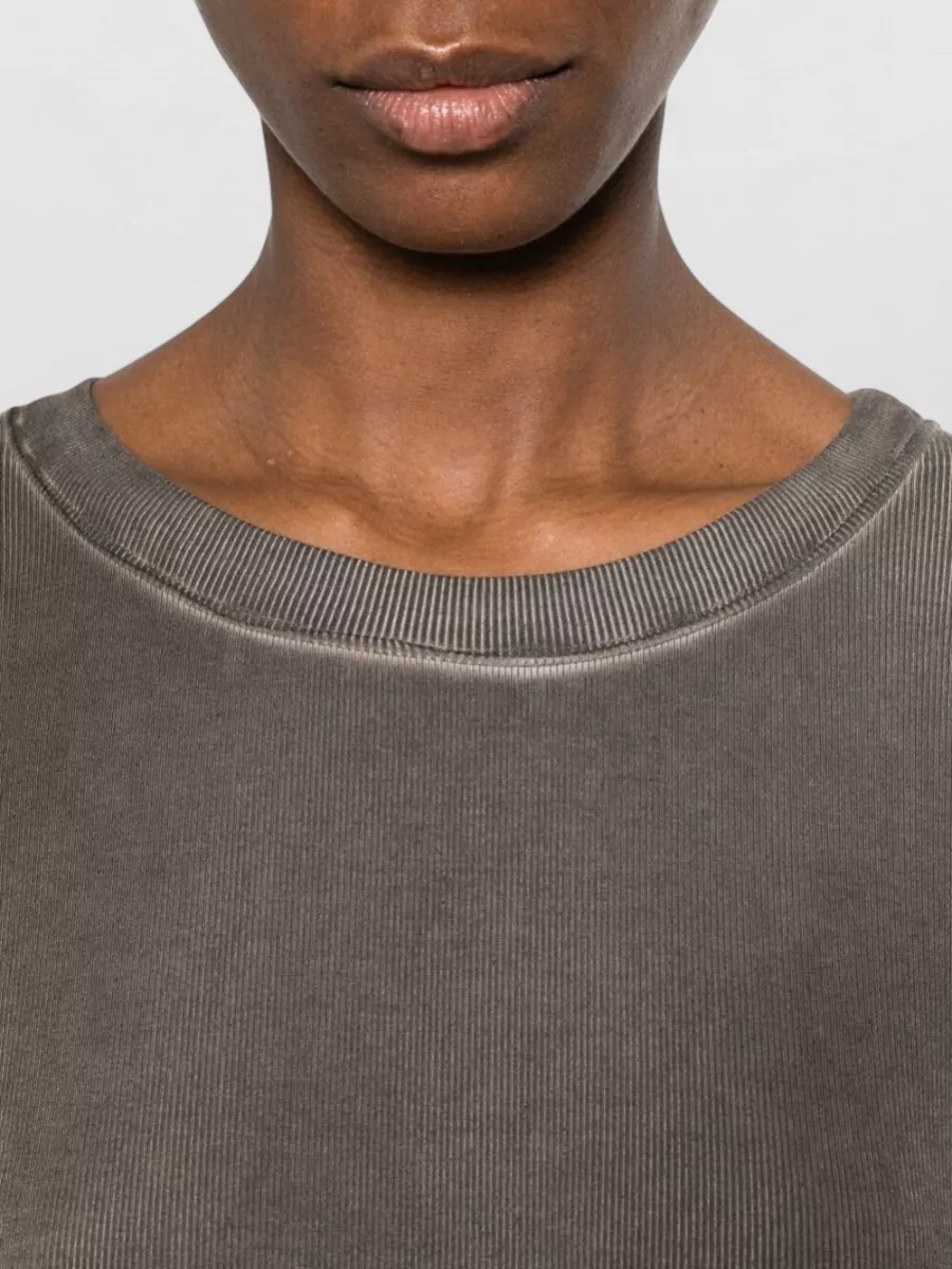 Uma Wang Tir Short Sleeve Round Neck Ribbed T-Shirt