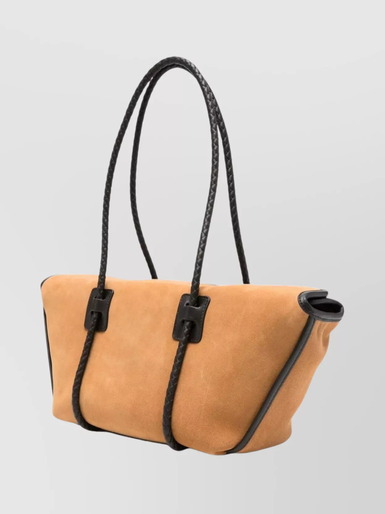 Hereu Braided Strap Suede Shoulder Bag