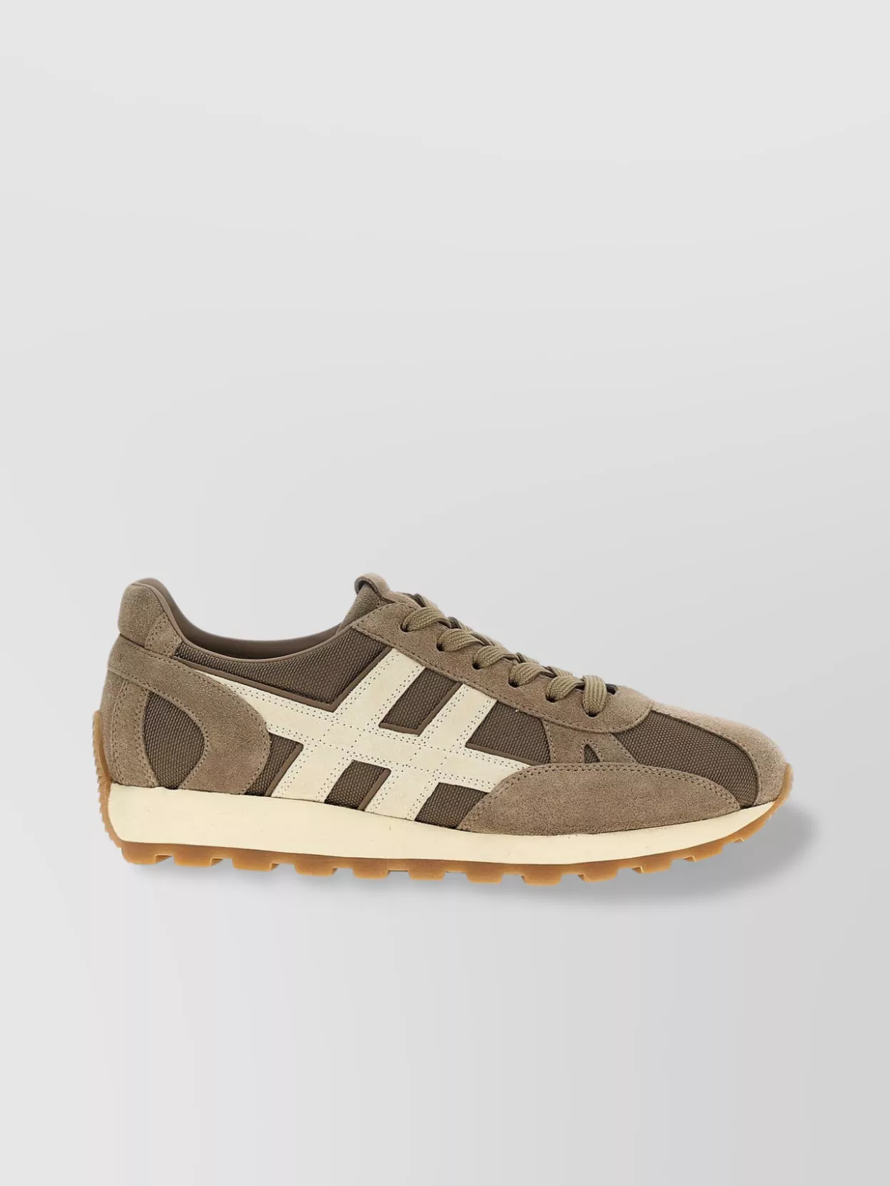 Hogan Rubber Sole Suede Panels Sneakers