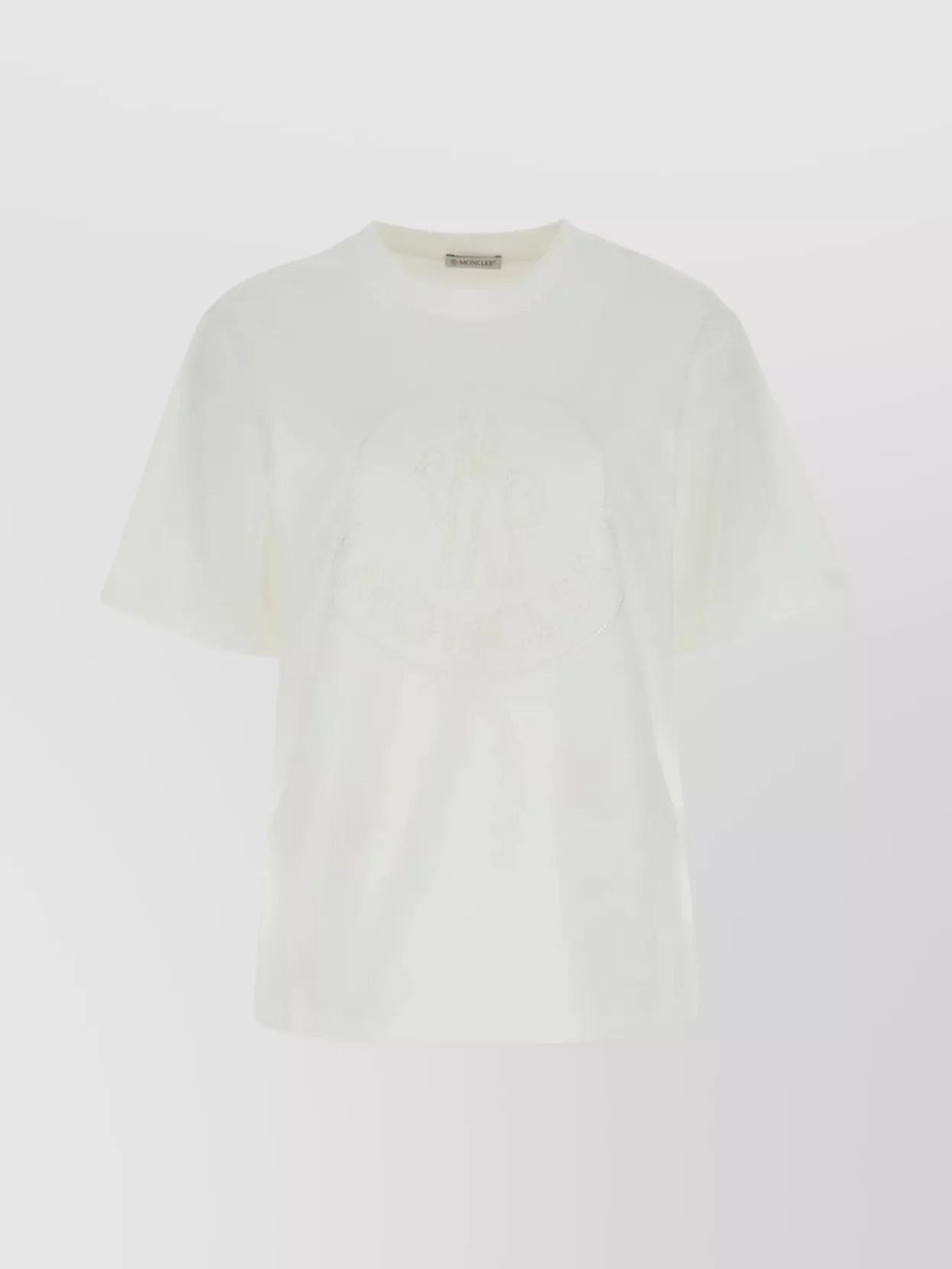 Shop Moncler Relaxed Fit Short Sleeve Cotton T-shirt In Grey