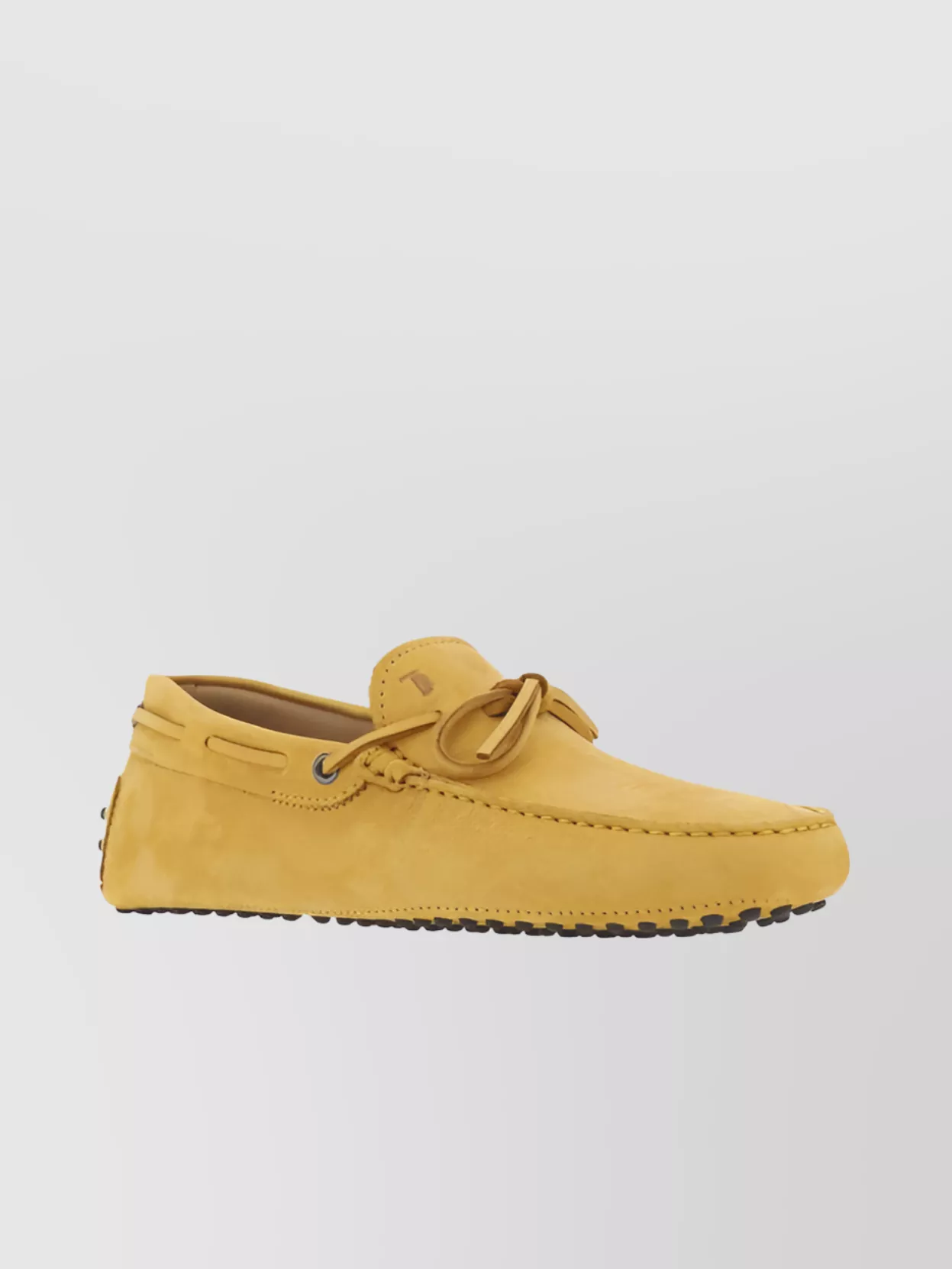 Tod's Calfskin Square Toe Loafers In Yellow