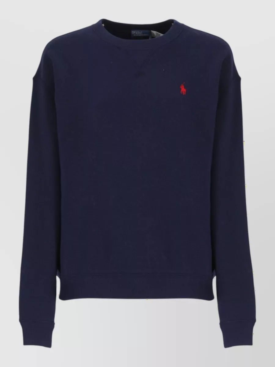 Ralph Lauren Ribbed trim cotton sweatshirt