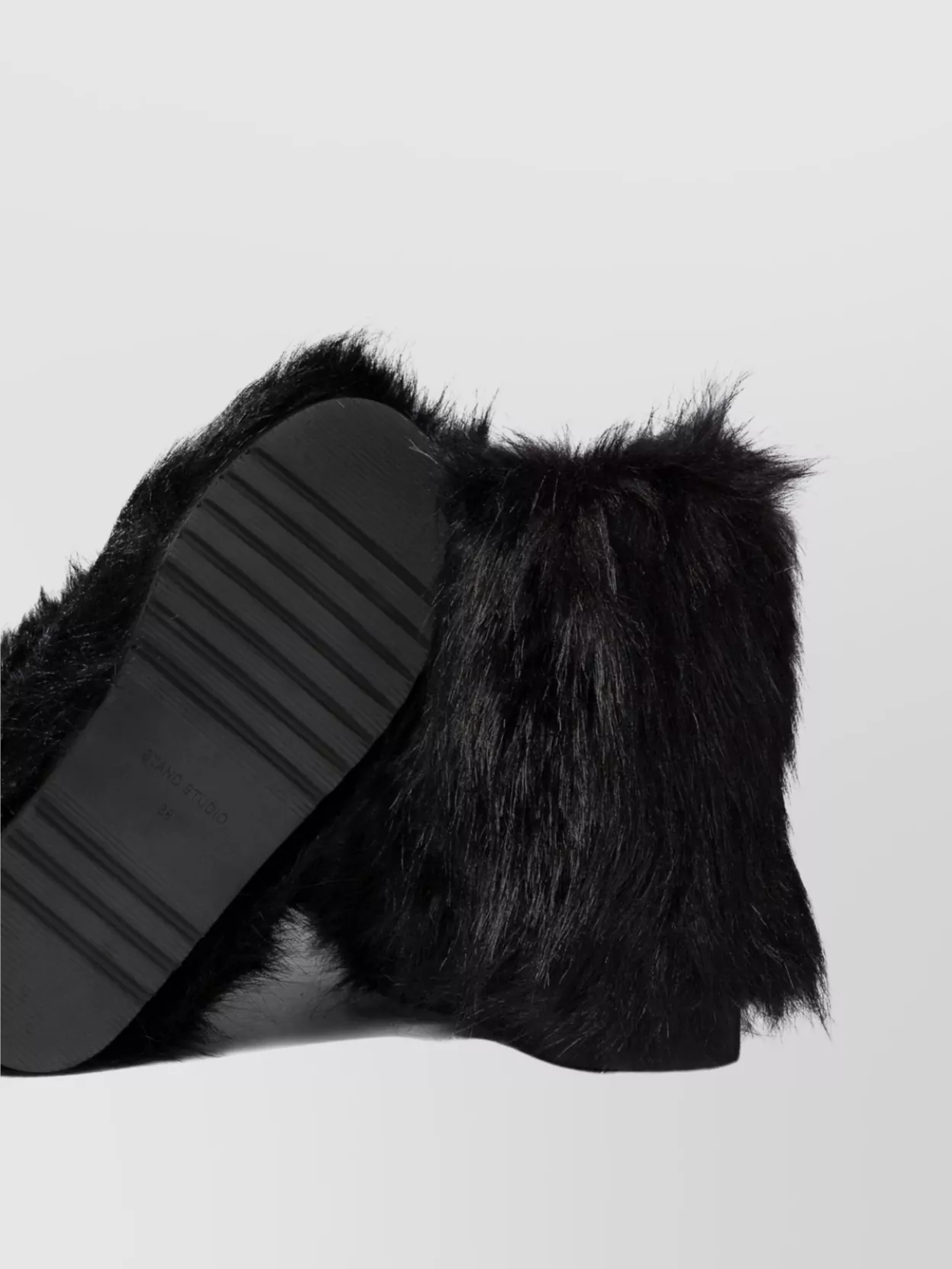 Stand Studio "Olivia" Faux Fur Round Toe Boots