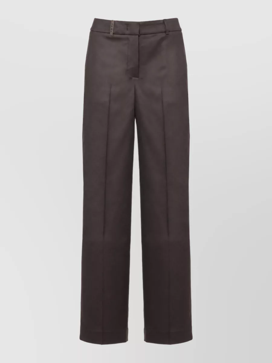Peserico virgin wool straight-leg suit trousers