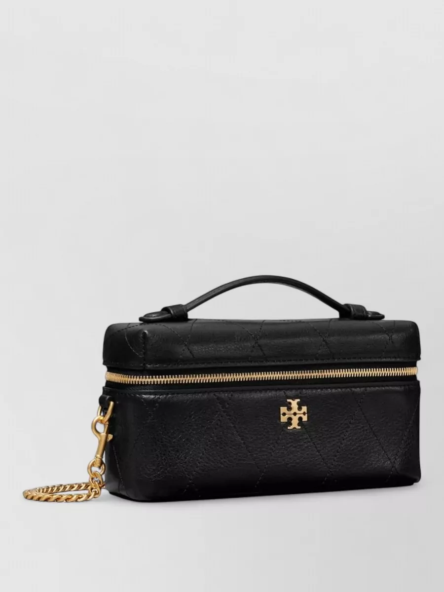 Tory Burch Charlie Quilted Leather Vanity Case