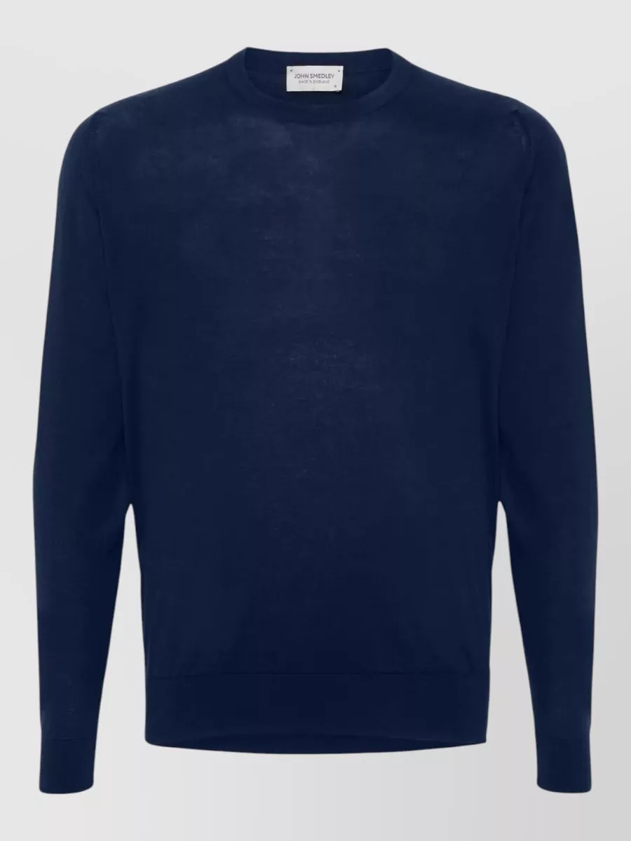 John Smedley Cotton Crewneck Long-Sleeve T-Shirt