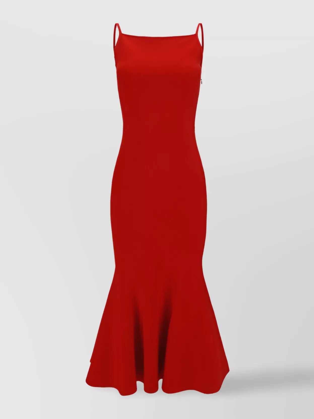Alexander Mcqueen Fitted Bodice Flared Hem Dress In Red