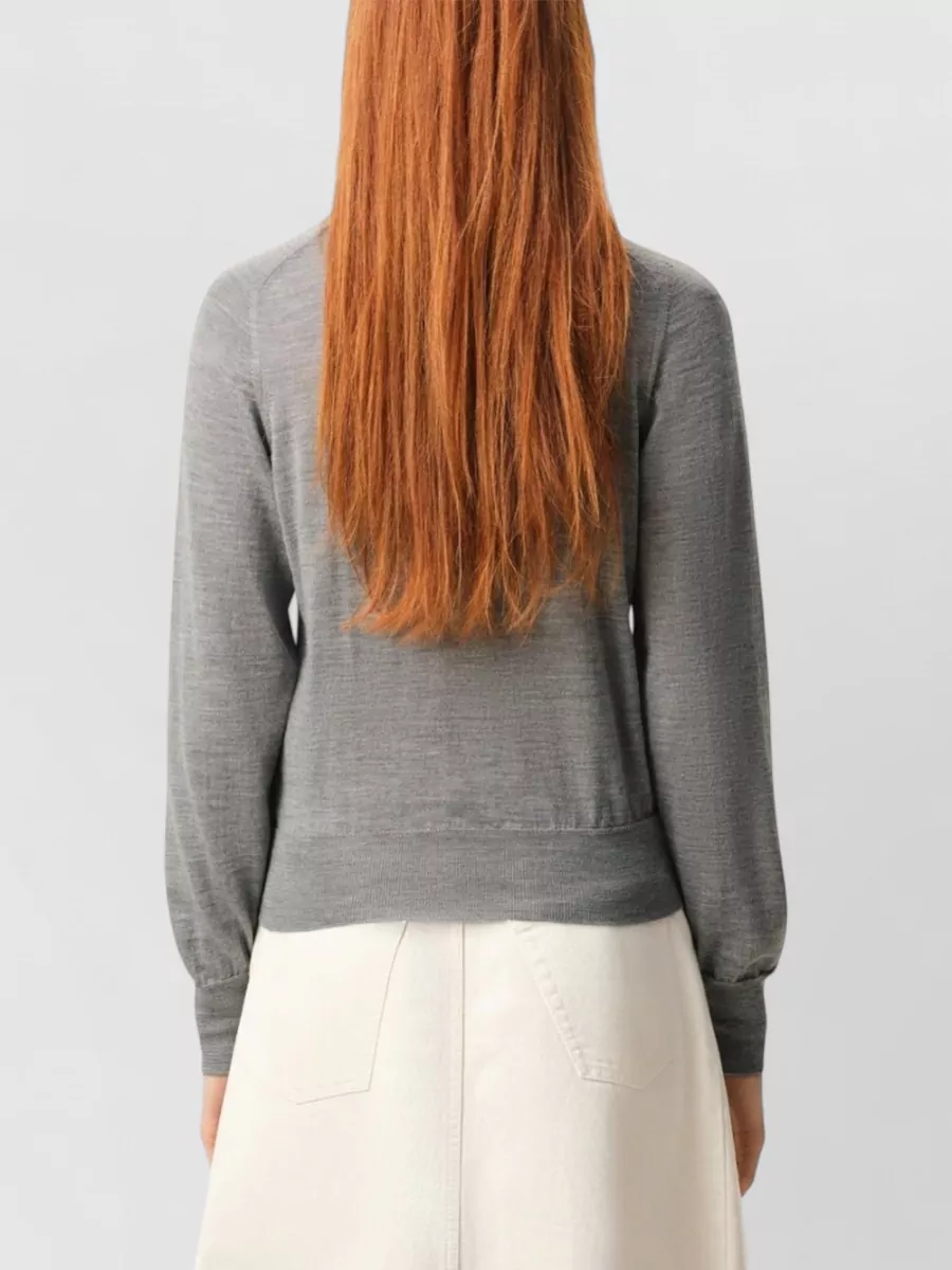 Ami Paris Wool Crewneck Cardigan