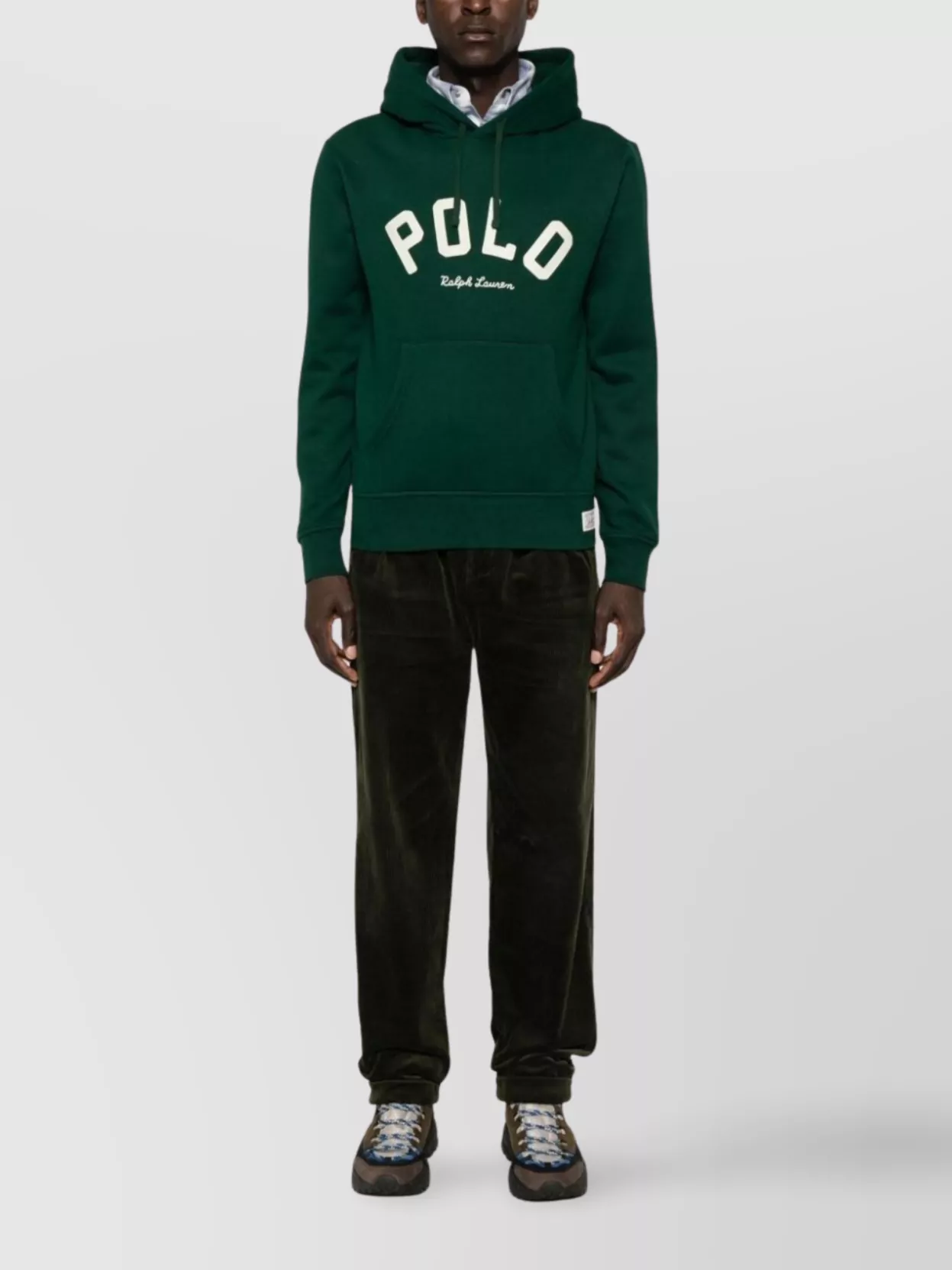 Ralph Lauren Straight Corduroy Trousers Pleat Detailing
