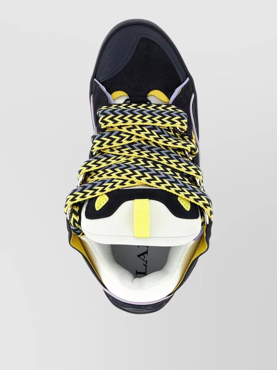 Lanvin Lace Up Sneakers Pull Tab Detail