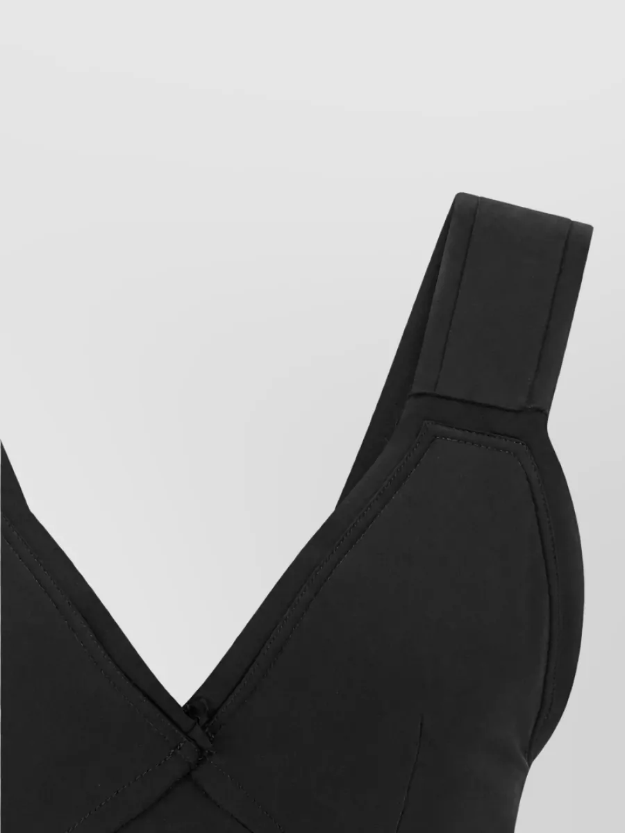 Totême Satin V-Neck Cropped Top