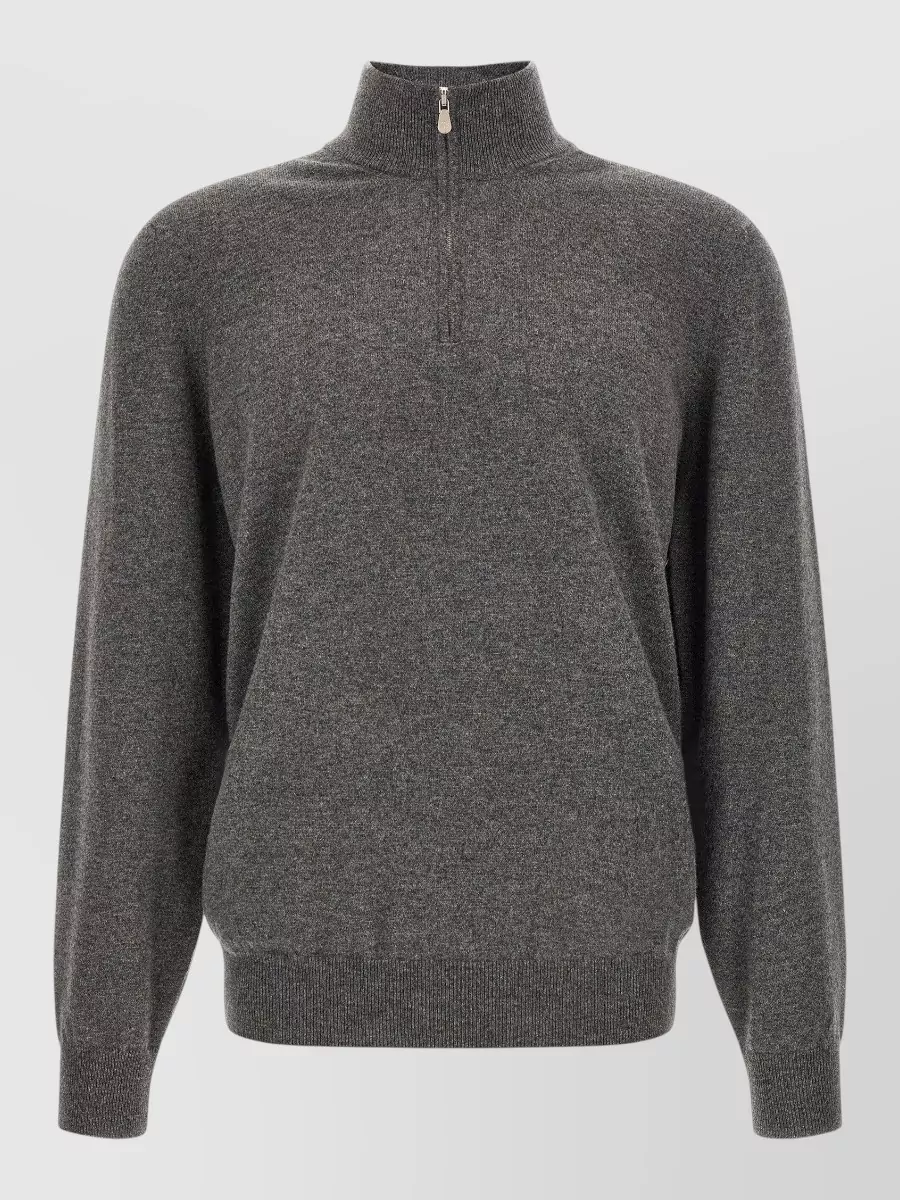 Brunello Cucinelli cashmere half-zip sweater