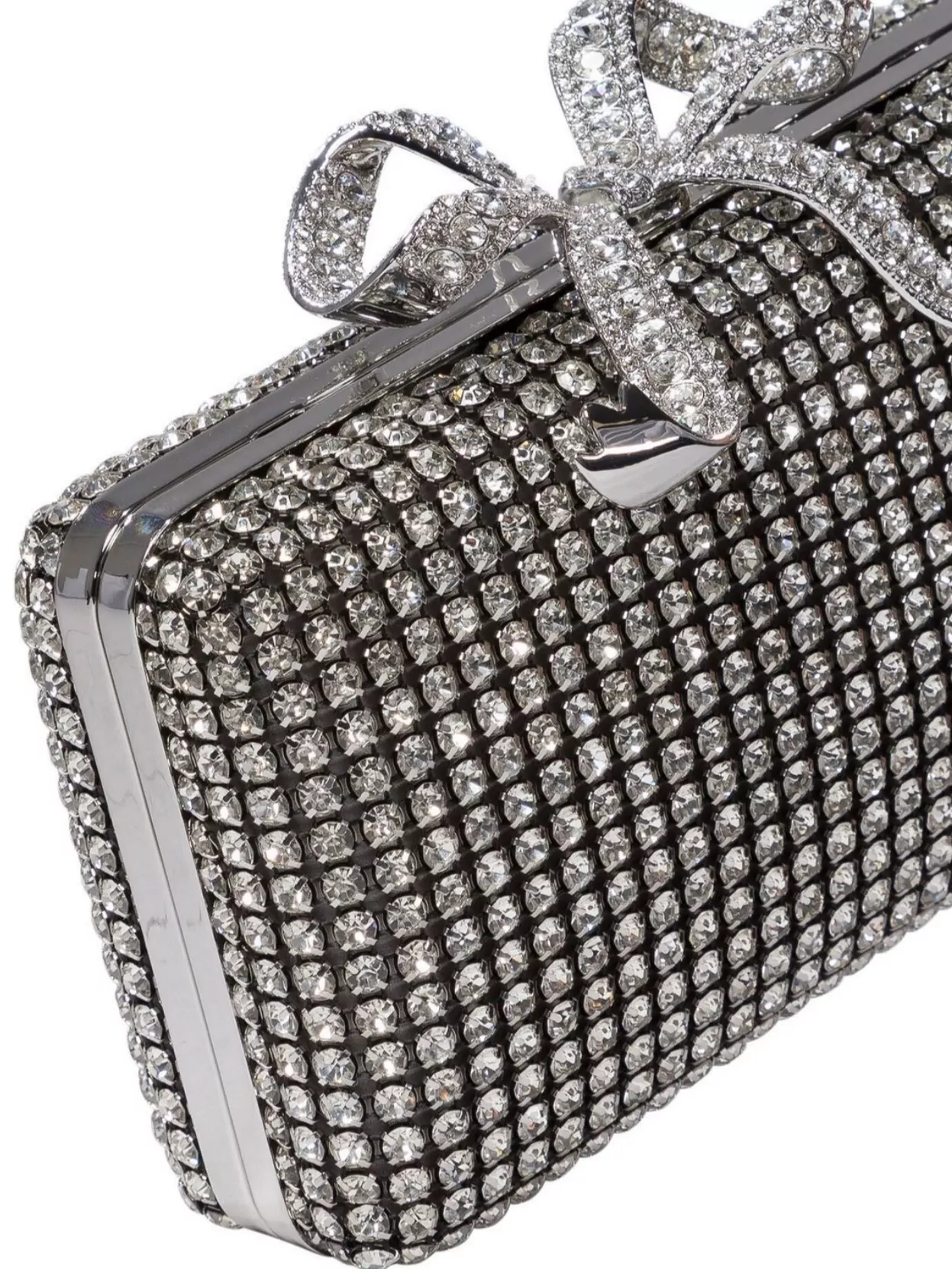 Shop Self-portrait Bow Chain Rhinestone Clutch Bags