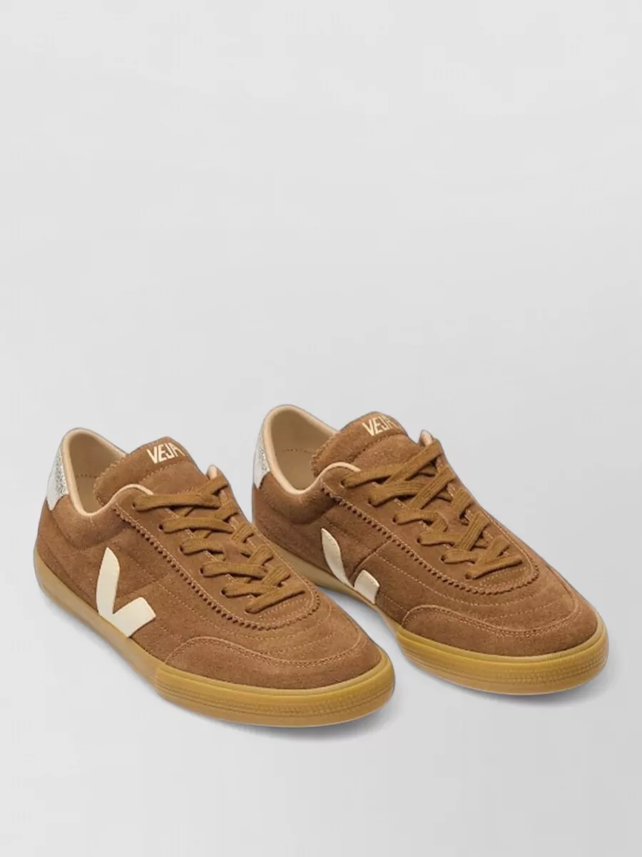 Veja suede leather lace-up sneakers