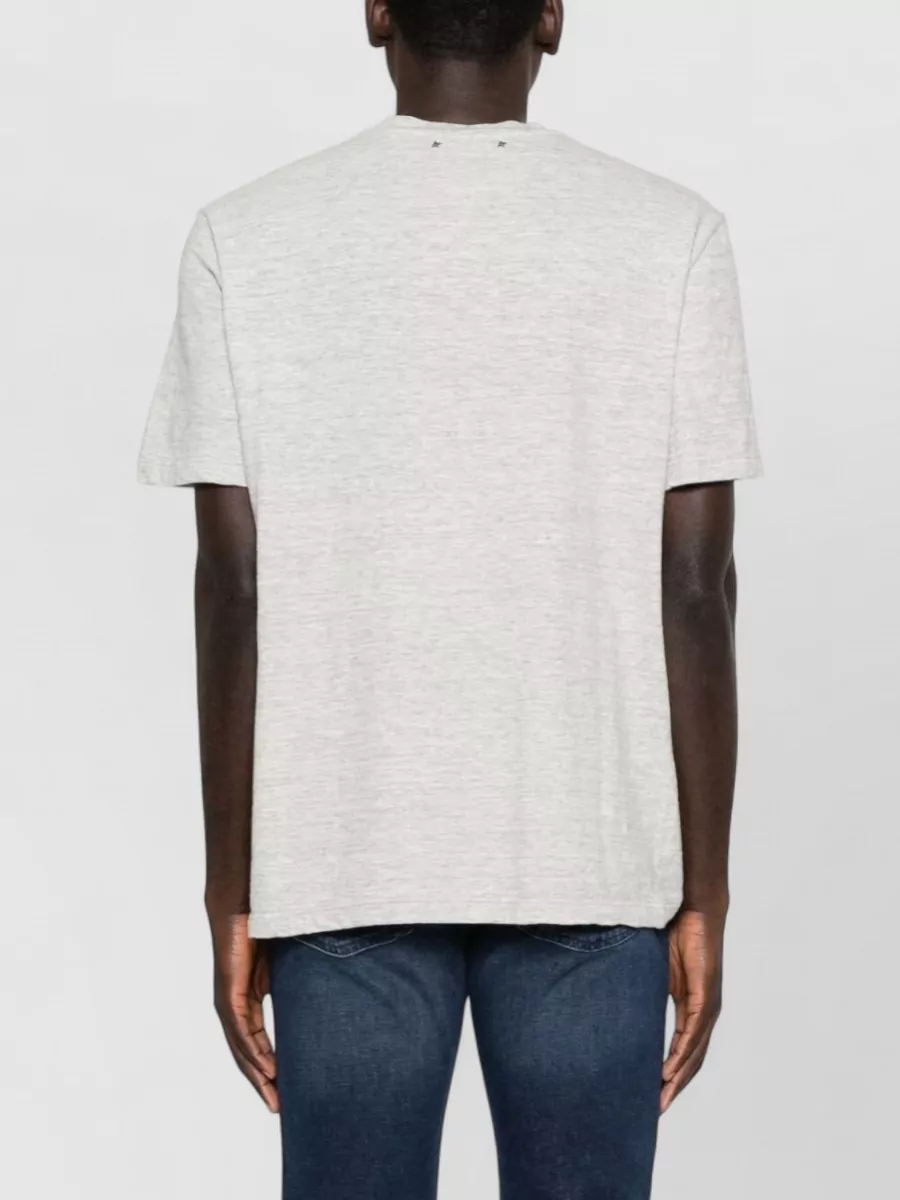 Golden Goose Crew Neck Graphic Print Nylon Silk Top