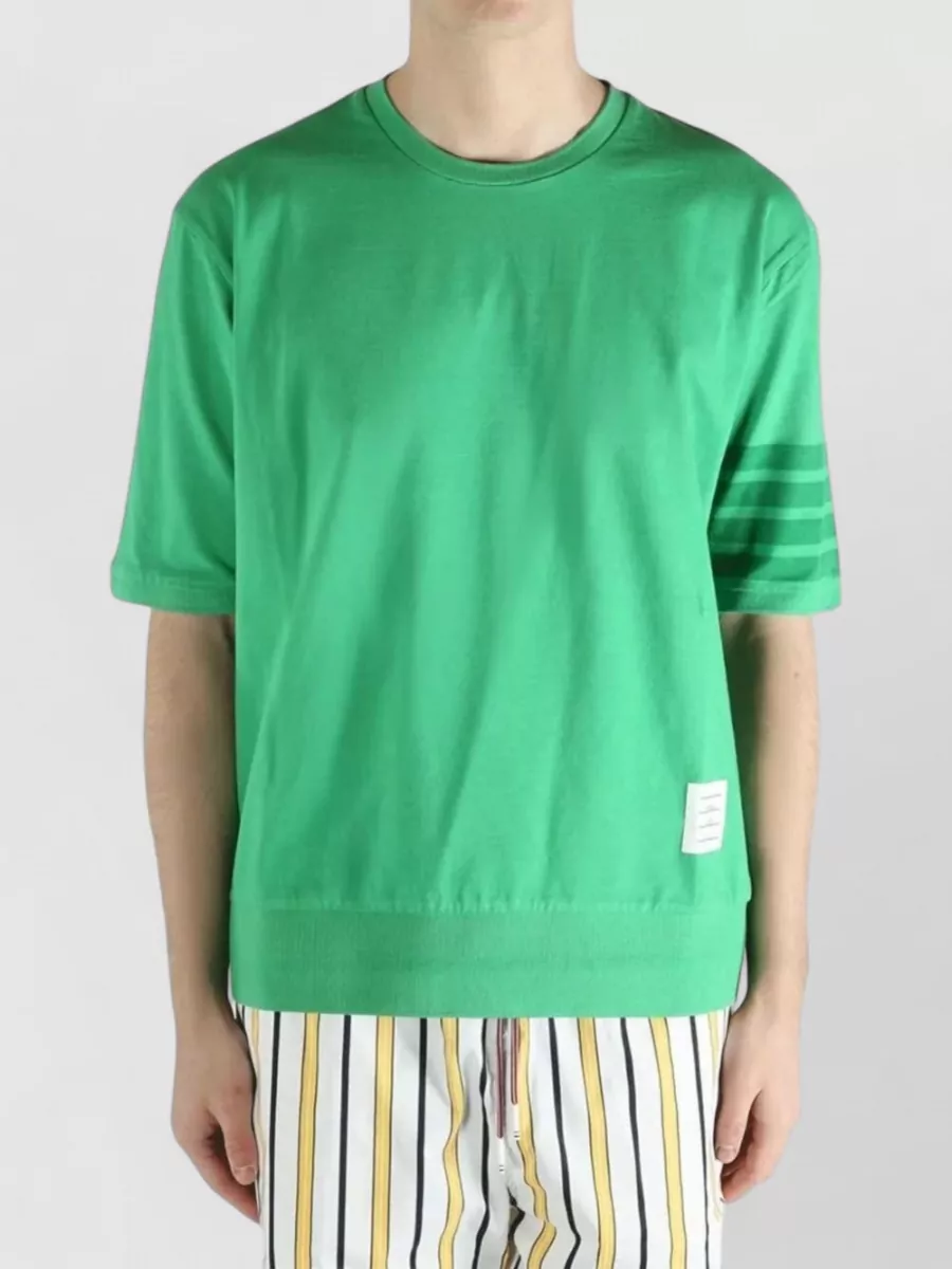 Thom Browne Striped Short-Sleeve Cotton T-Shirt