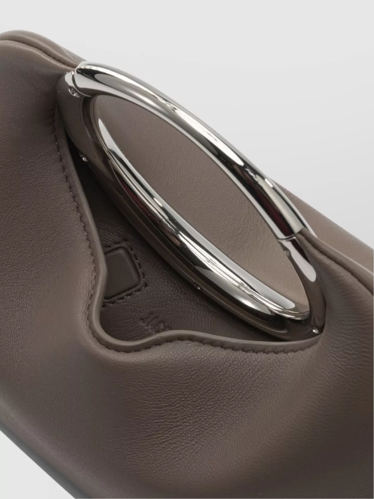 Jacquemus Structured Clutch Bag Featuring Metallic Handle
