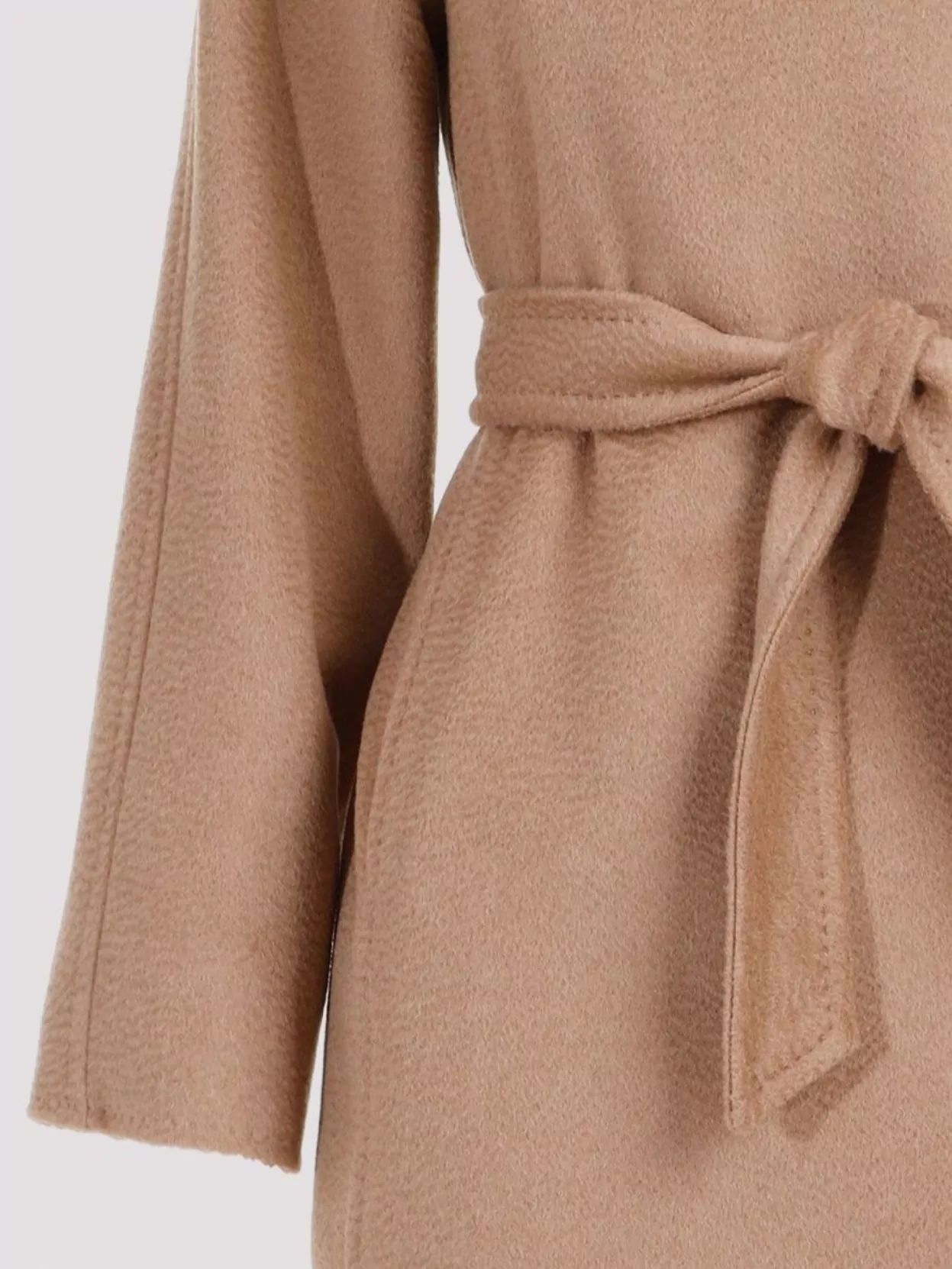 Max Mara Tailored Camel Coat Pointed Collar In Brown