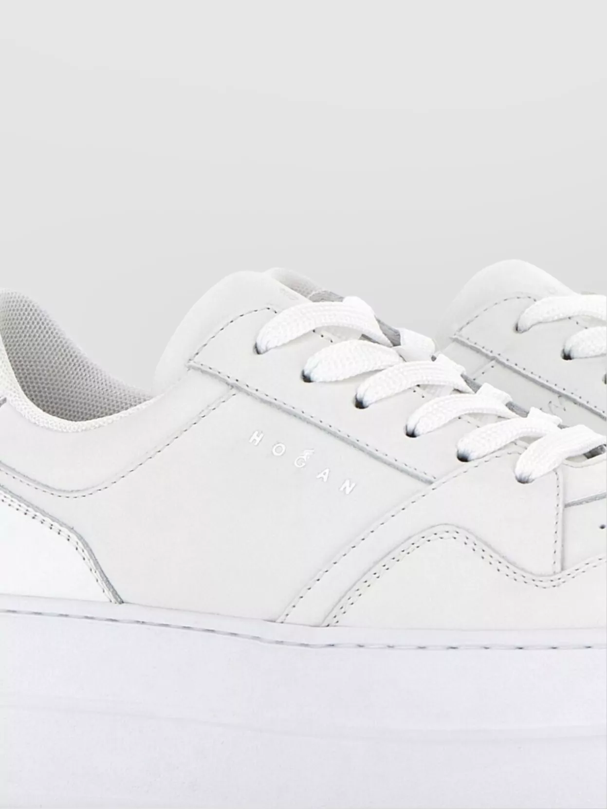 Hogan Platform Sneakers With Round Toe Design