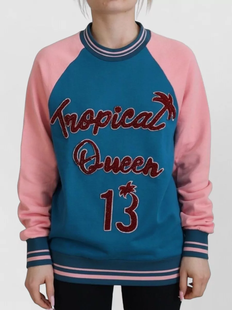 Dolce&Gabbana Cotton crystal embellished sweatshirt
