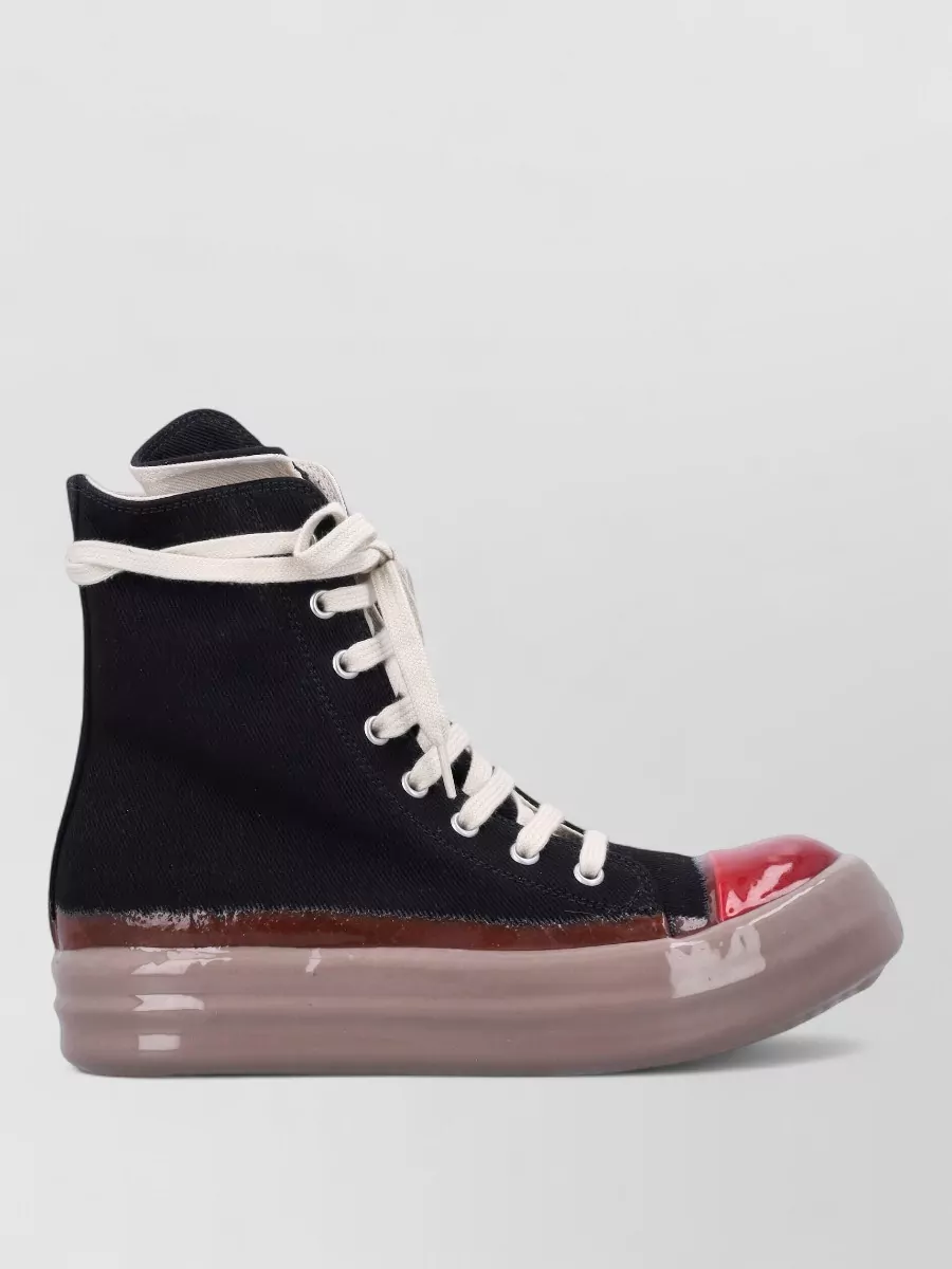 Rick Owens Drkshdw Canvas Lace-Up Sneakers