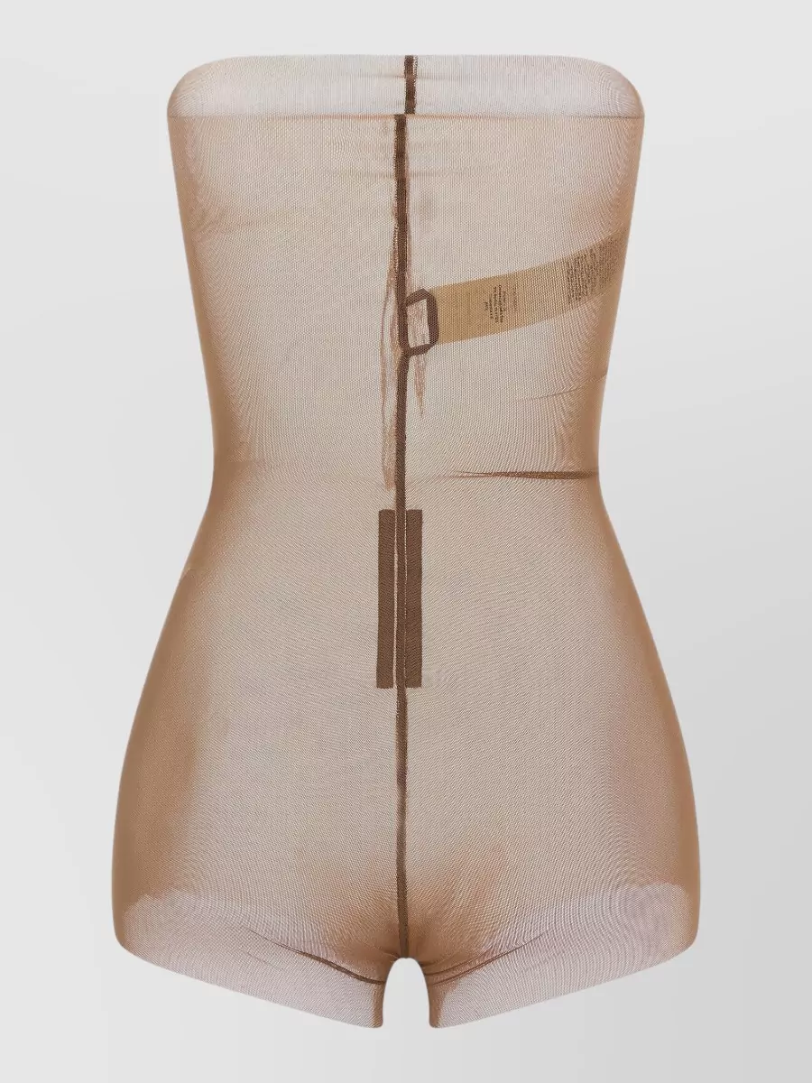 Rick Owens Sheer High-Rise Wide-Leg Tailored Shorts