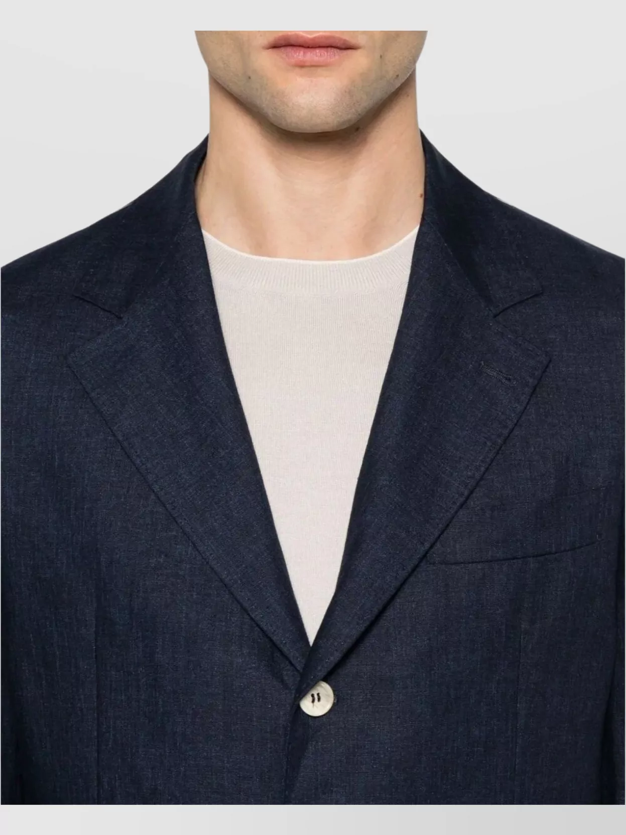 Brunello Cucinelli Single-breasted Deconstructed Jacket Flap Pockets In Blue