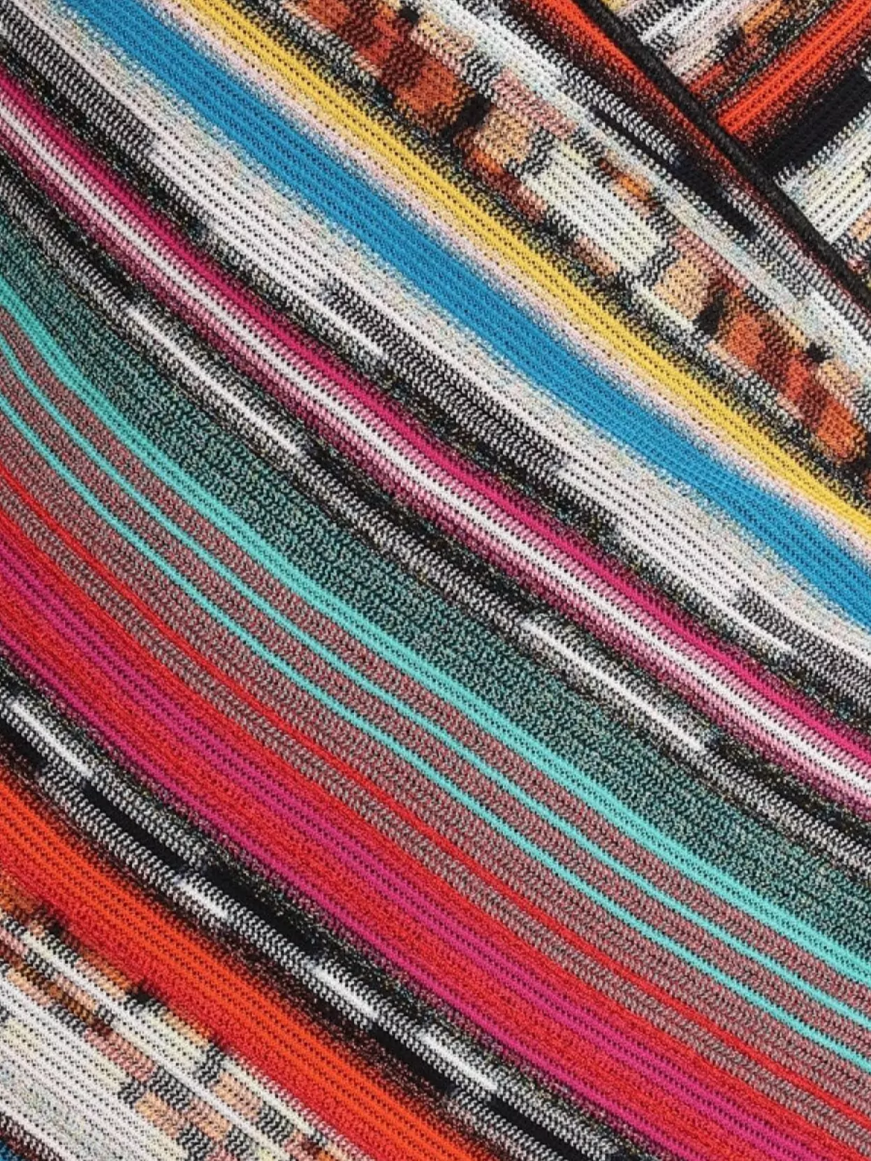 MISSONI LAMÉ STRIPED HALTER NECK SWIMSUIT 