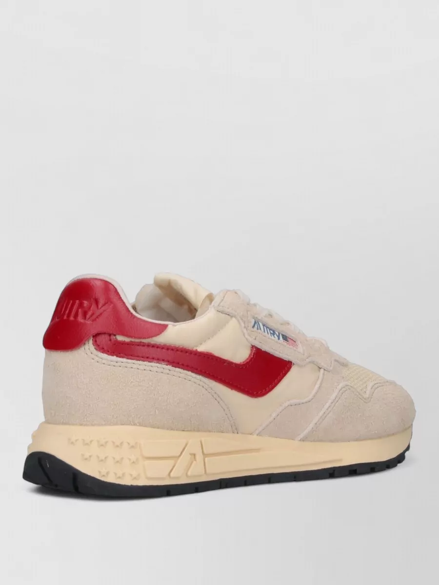 Autry Low Sneakers Suede Panels Rubber Sole Heel