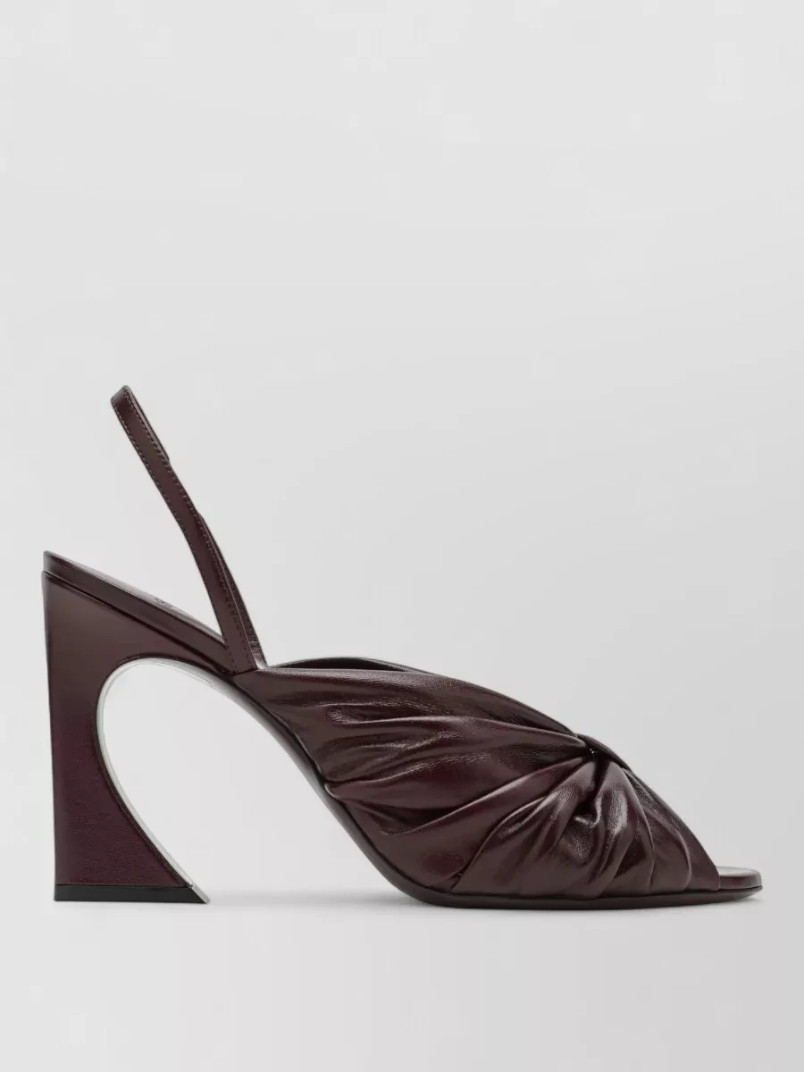 Fendi lamb leather slingback sandals