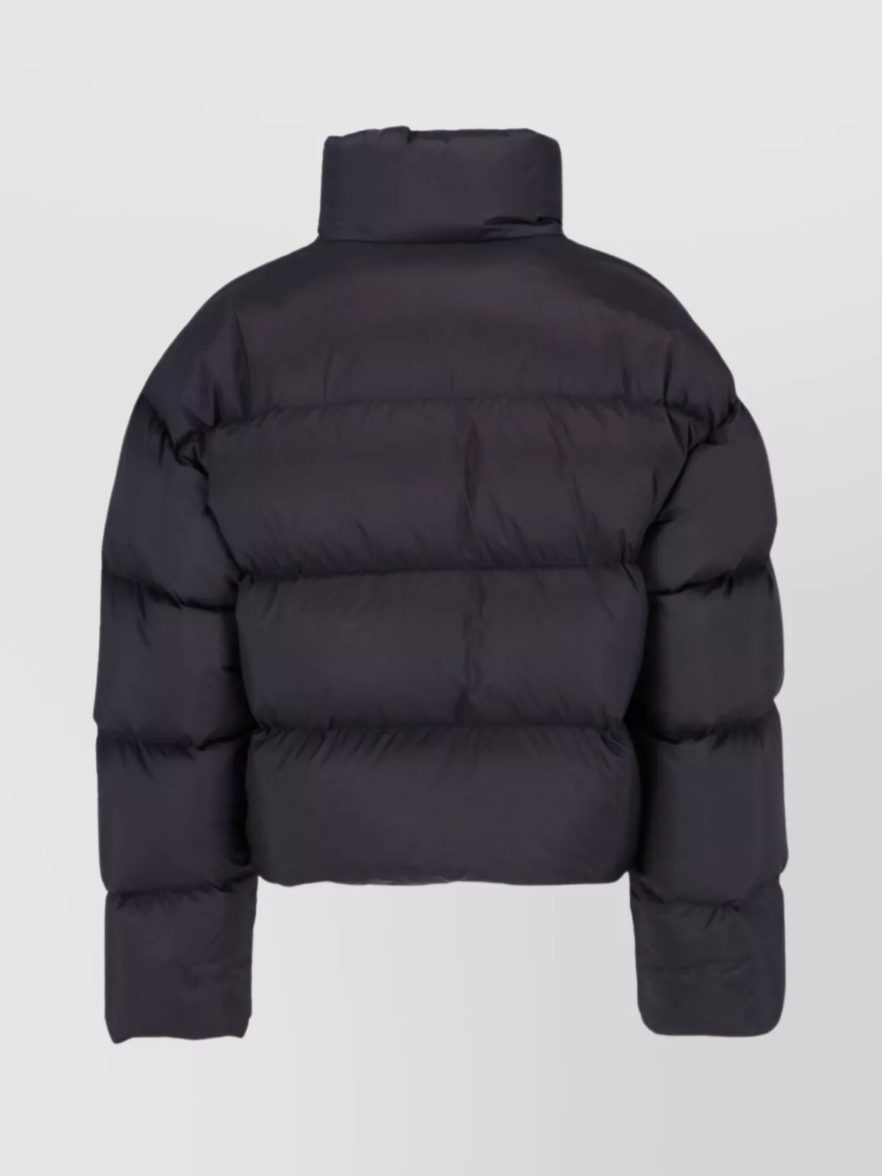 Balenciaga Quilted Jacket With High Collar And Pockets In Black