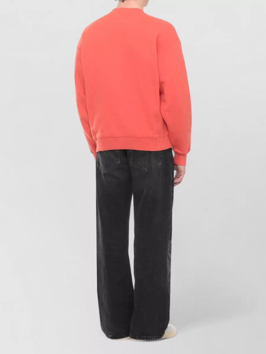 Autry Round Neck Cotton Sweatshirt Long Sleeves