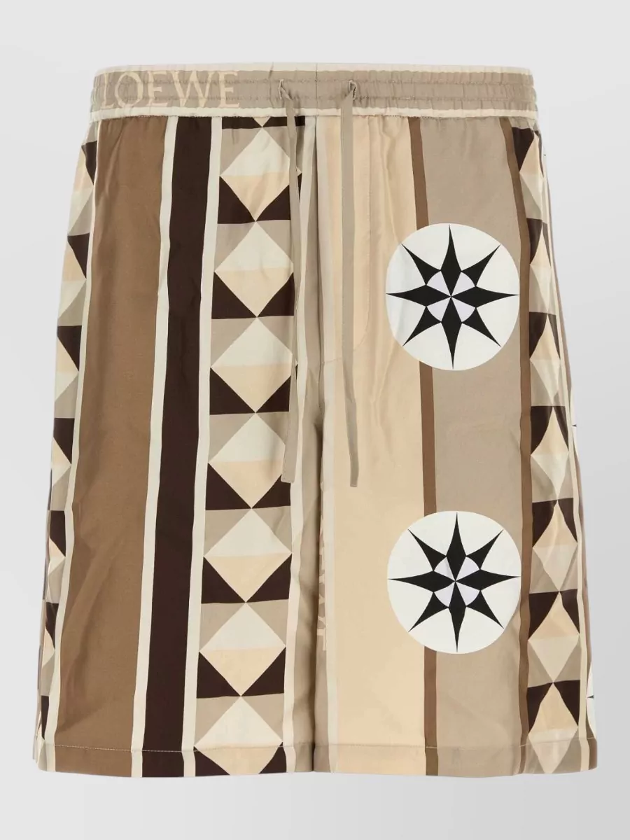 Loewe Paula's Ibiza silk printed bermuda shorts