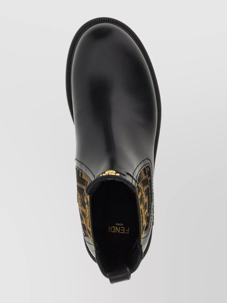 Fendi Ankle Boots With Elastic Side Panels