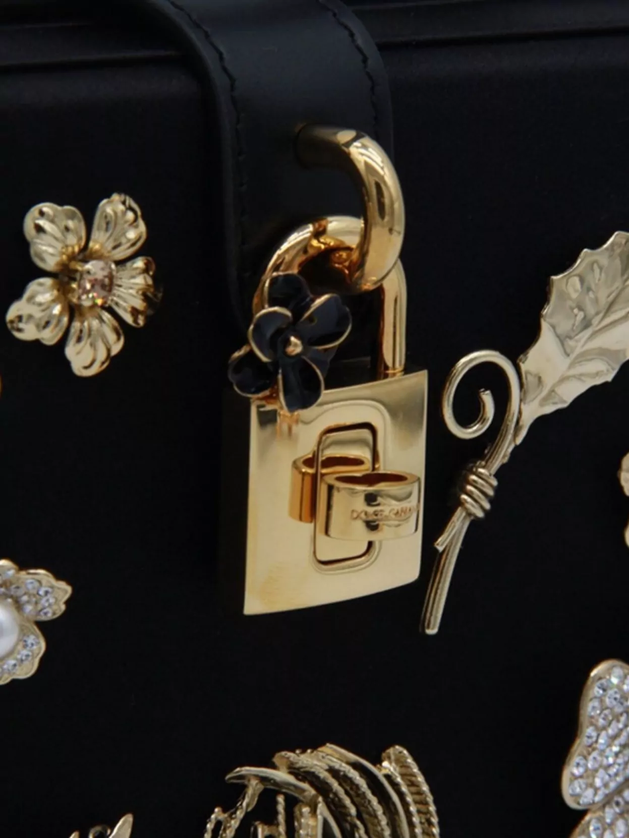 Dolce & Gabbana Embellished Hardware Structured Clutch Bag