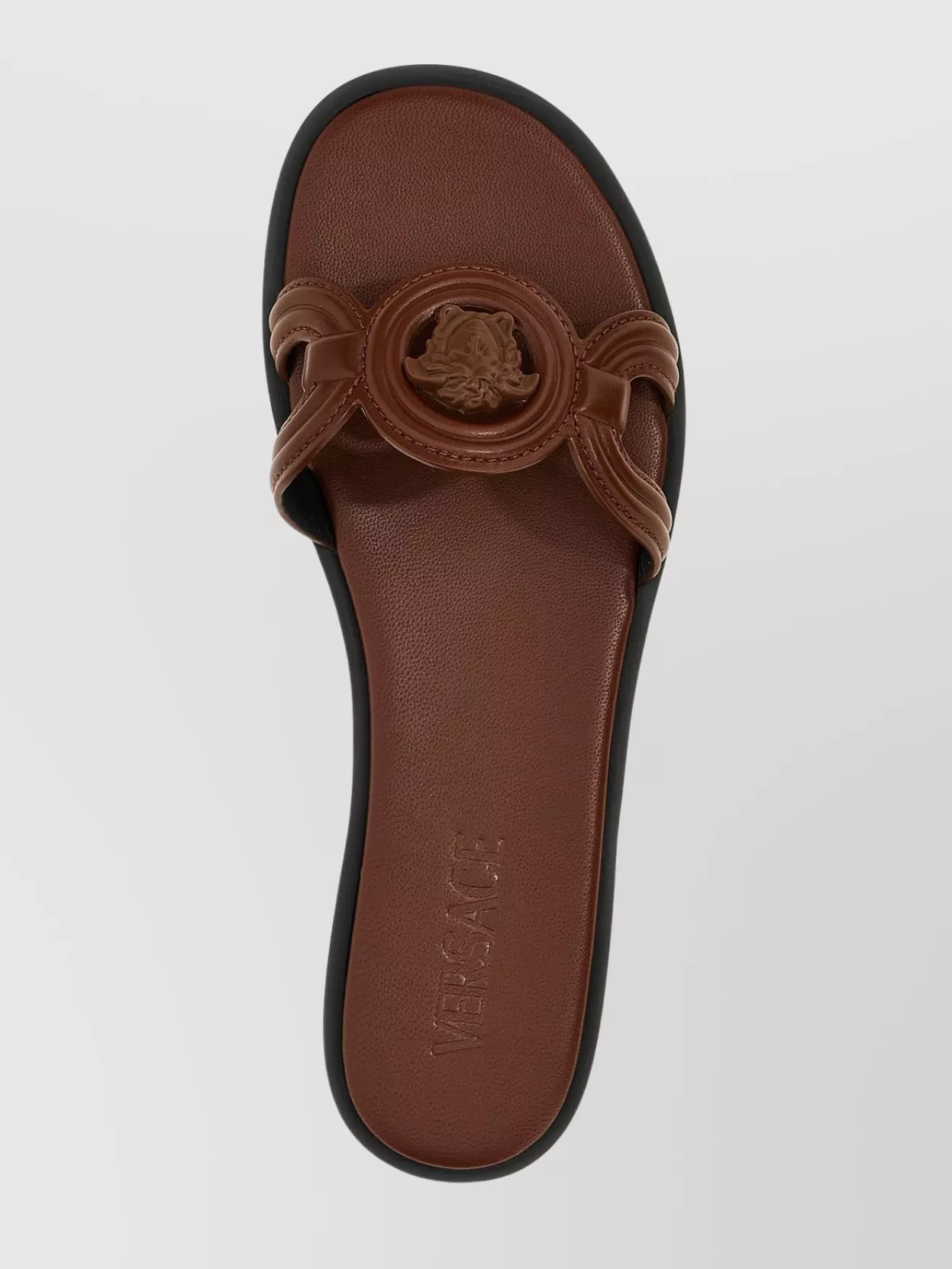 Versace Medusa '95 Leather Open Toe Sandals