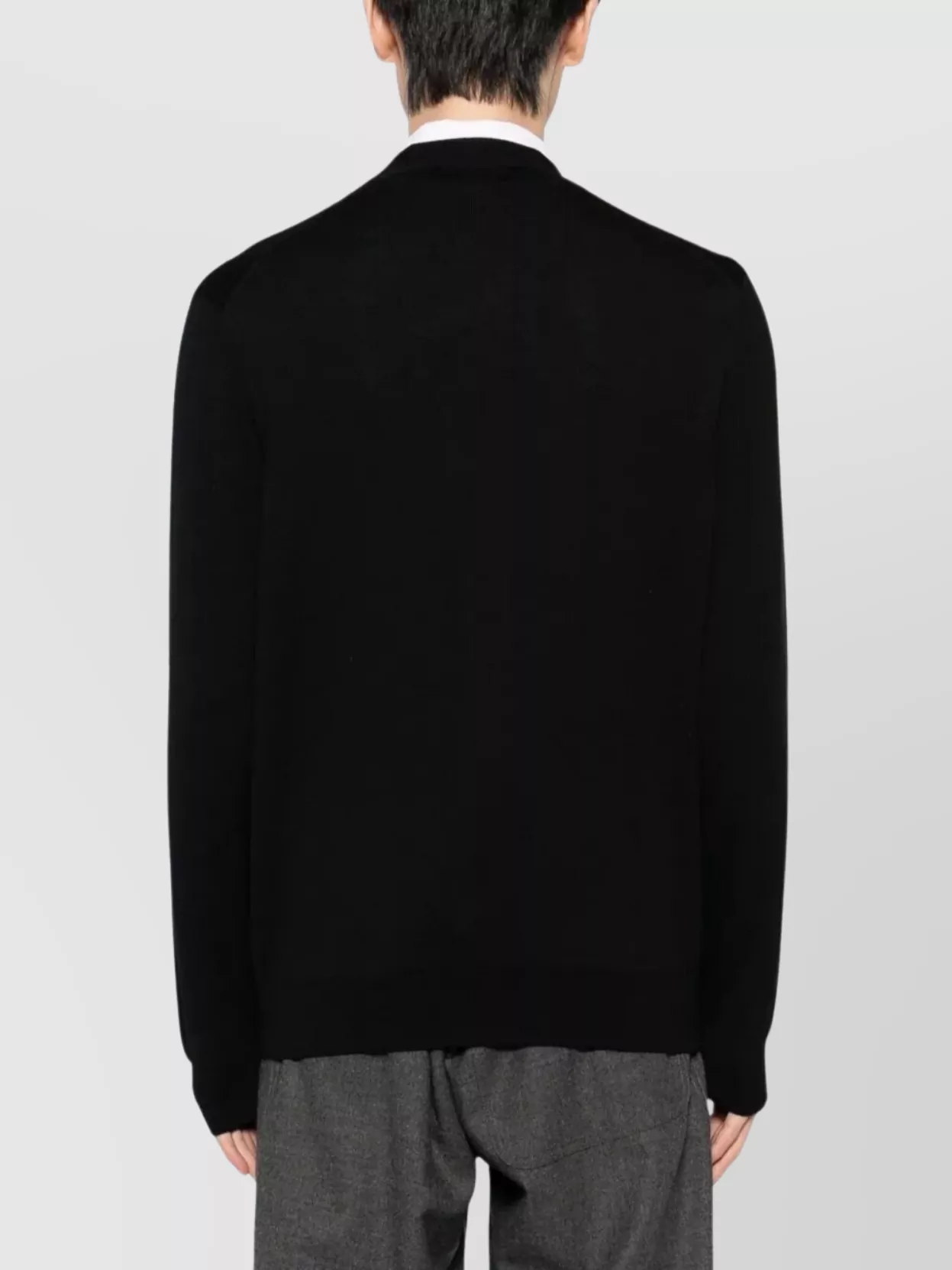 Maison Kitsuné Merino Cardigan With Ribbed Cuffs And Hem