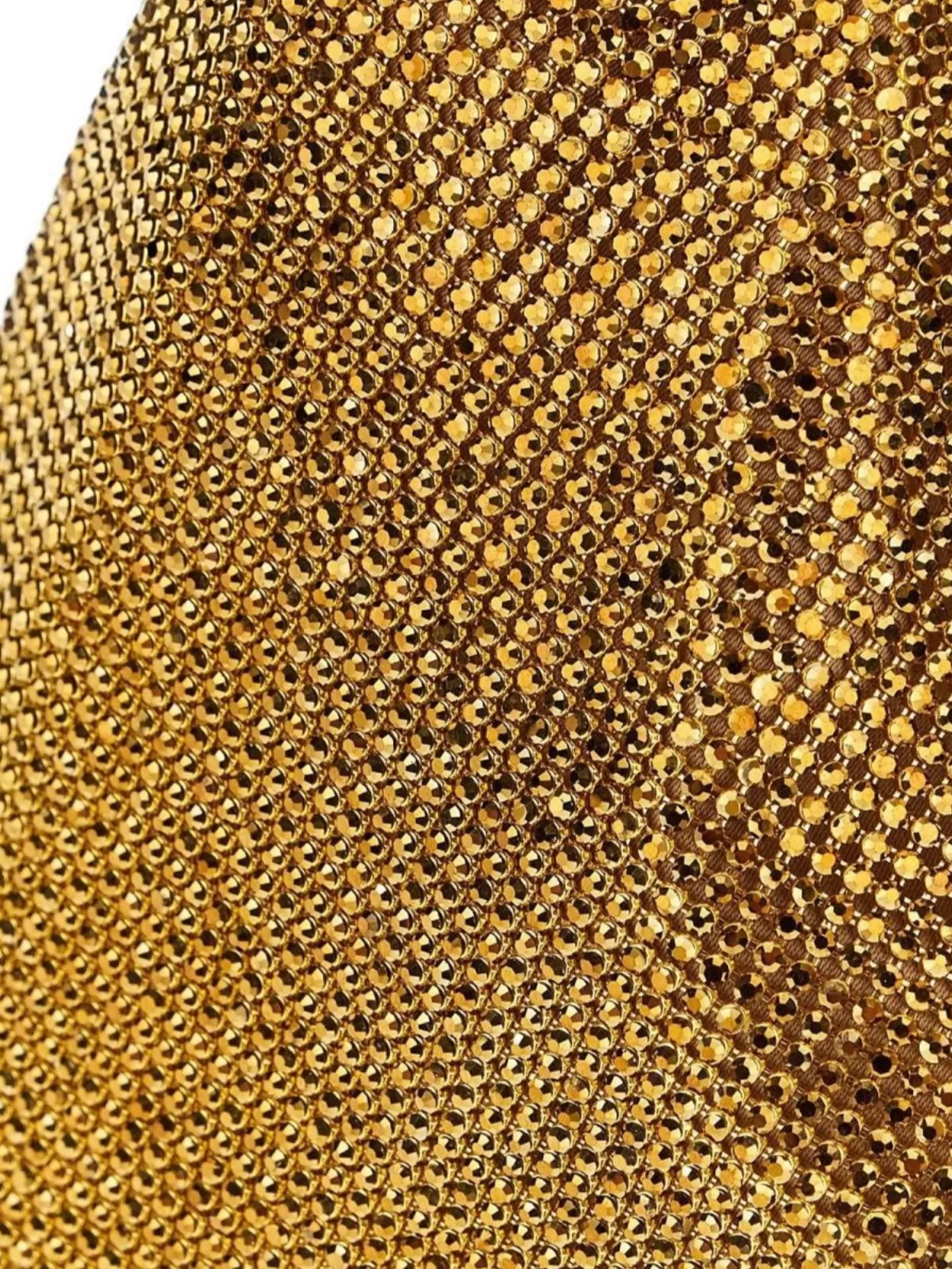 KARA MESH RHINESTONE CHAINMAIL SHOULDER BAG
