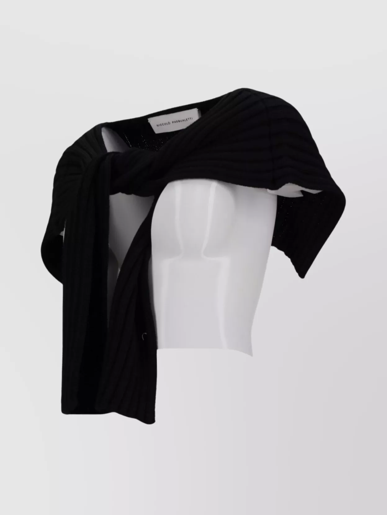 Niccolò Pasqualetti Wool Yarn Knotted Short Sleeve Scarf