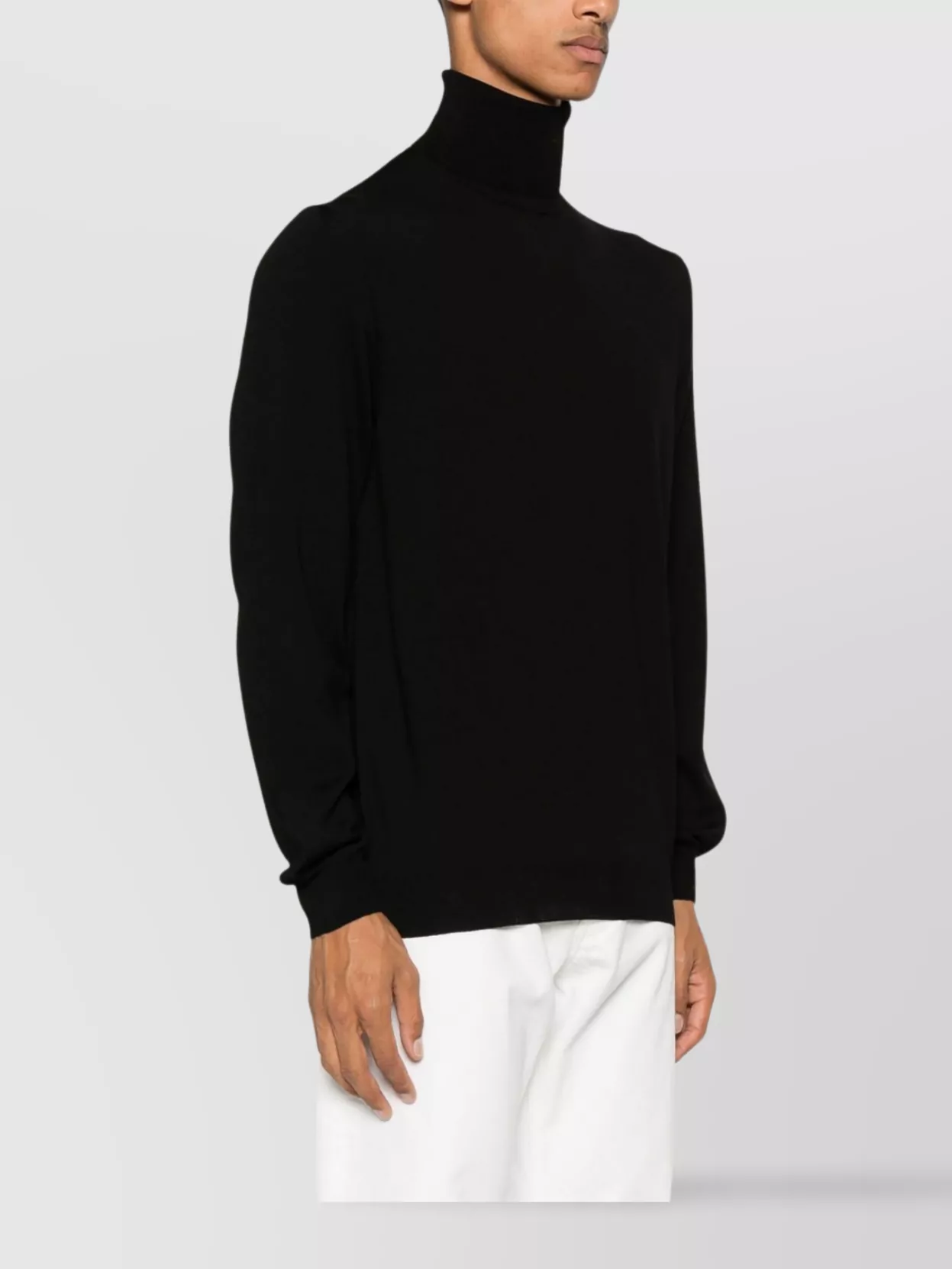 Zanone Ribbed Turtleneck Sweater Long Sleeves