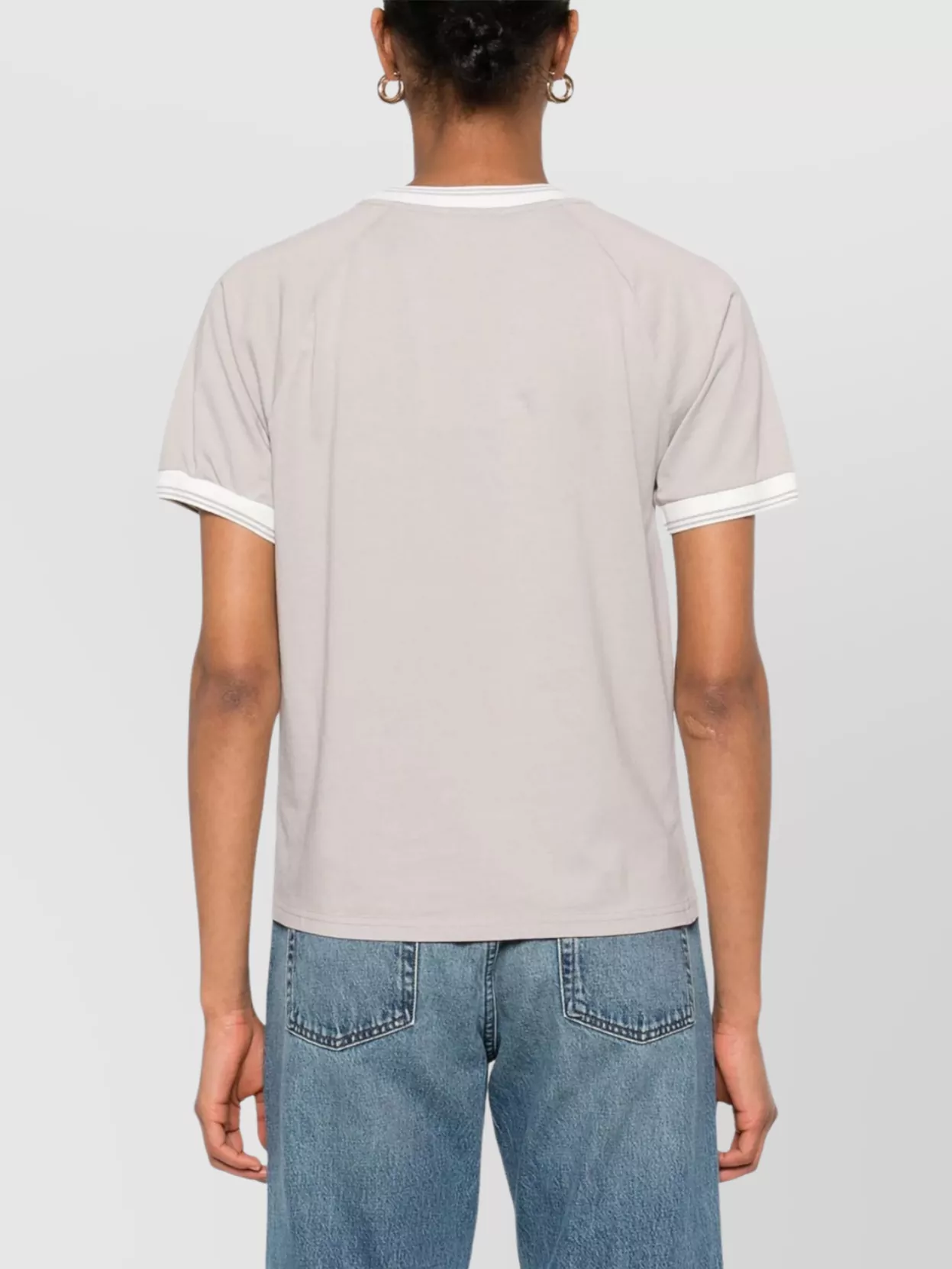 Autry Crew Neck Logo-print T-shirt With Stripe Trim