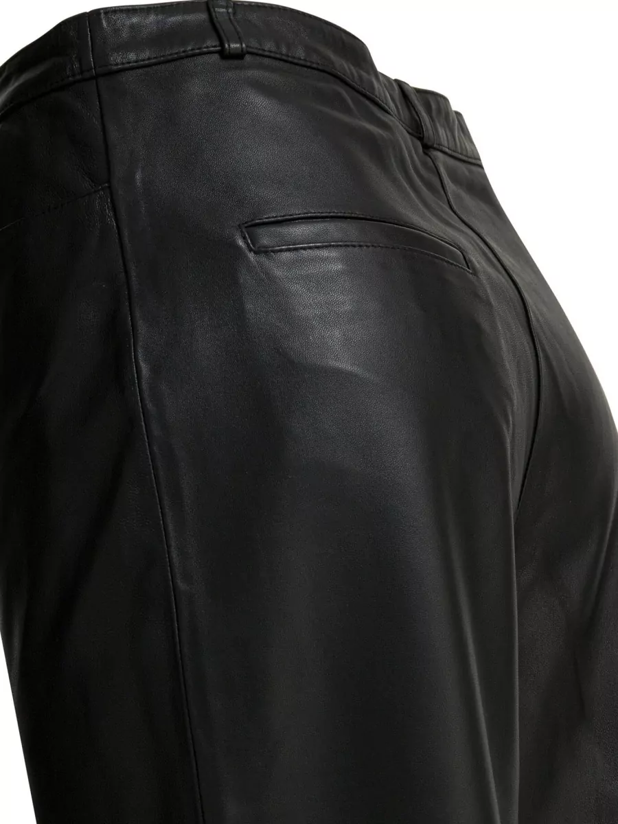 Loulou Studio Leather Straight-Leg Trousers