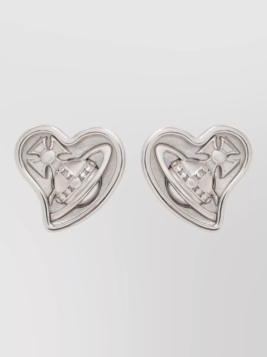 Vivienne Westwood sterling silver asymmetric earrings