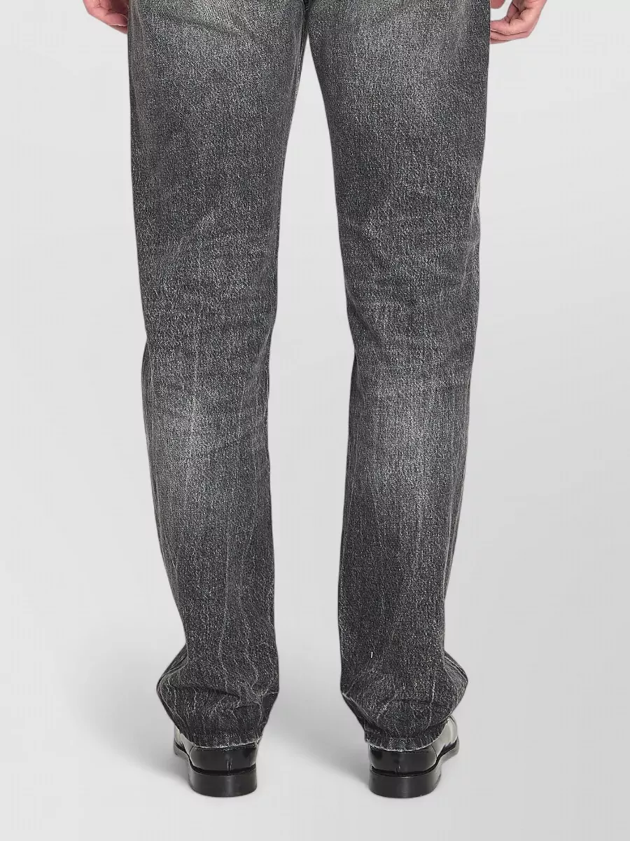 Versace Mid Rise Straight Leg Denim Jeans
