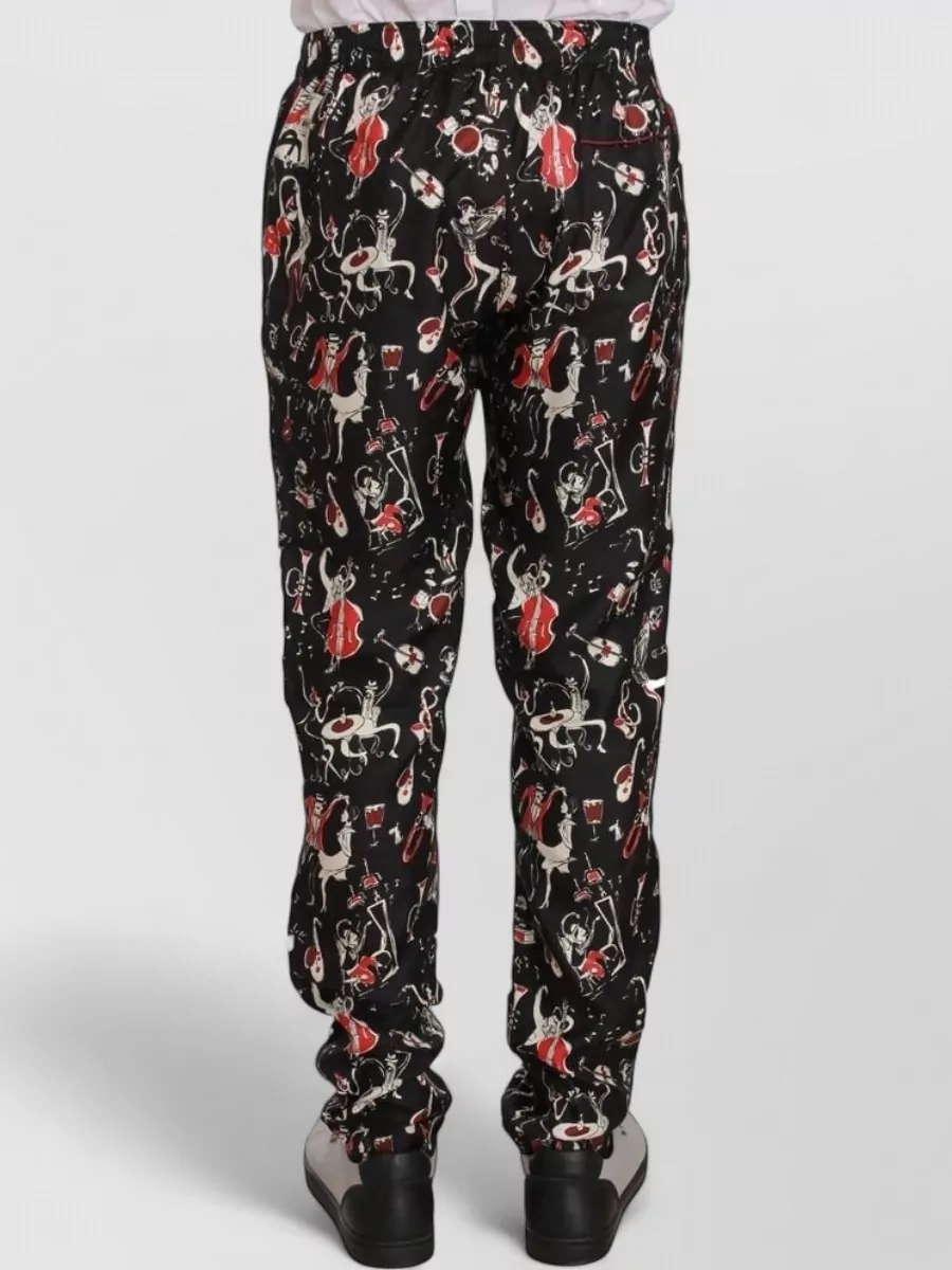 Dolce&Gabbana Silk Printed Track Pants